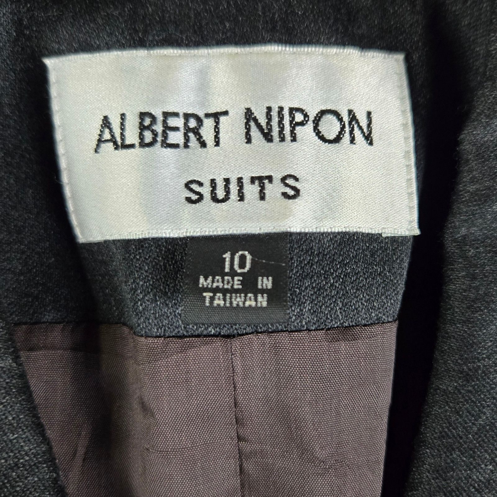 Albert Nipon Albert Nipon 80s Wool Blazer Charcoal Size 10 Size L / US 10 / IT 46 - 9 Thumbnail