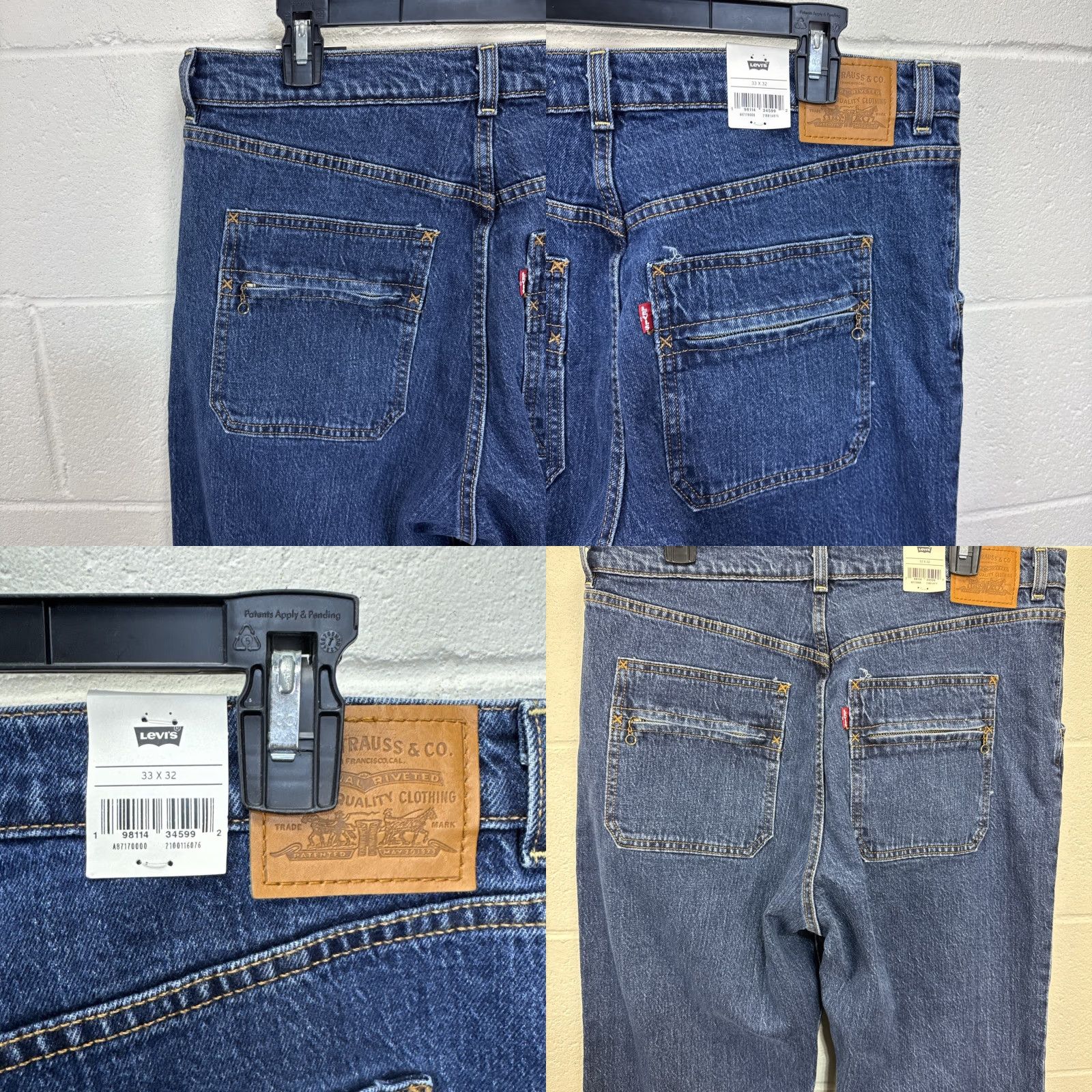 Levi's Levi's Jeans Ribcage Bell High Rise 33x32 Blue Stretch Denim 5-Pocket Zip Button Womens Regular Size 24" / US 00 / IT 34 - 8 Thumbnail
