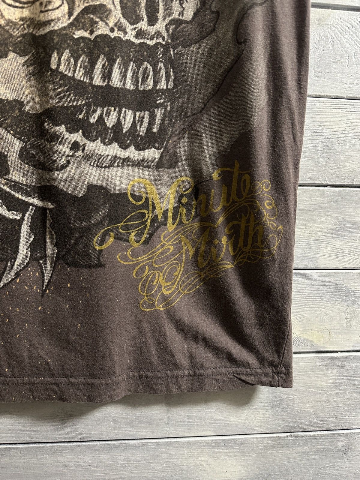 Affliction Rare T-Shirt Skull Minute Mirth Vintage Y2K Ed Hardy Style Size US M / EU 48-50 / 2 - 8 Thumbnail