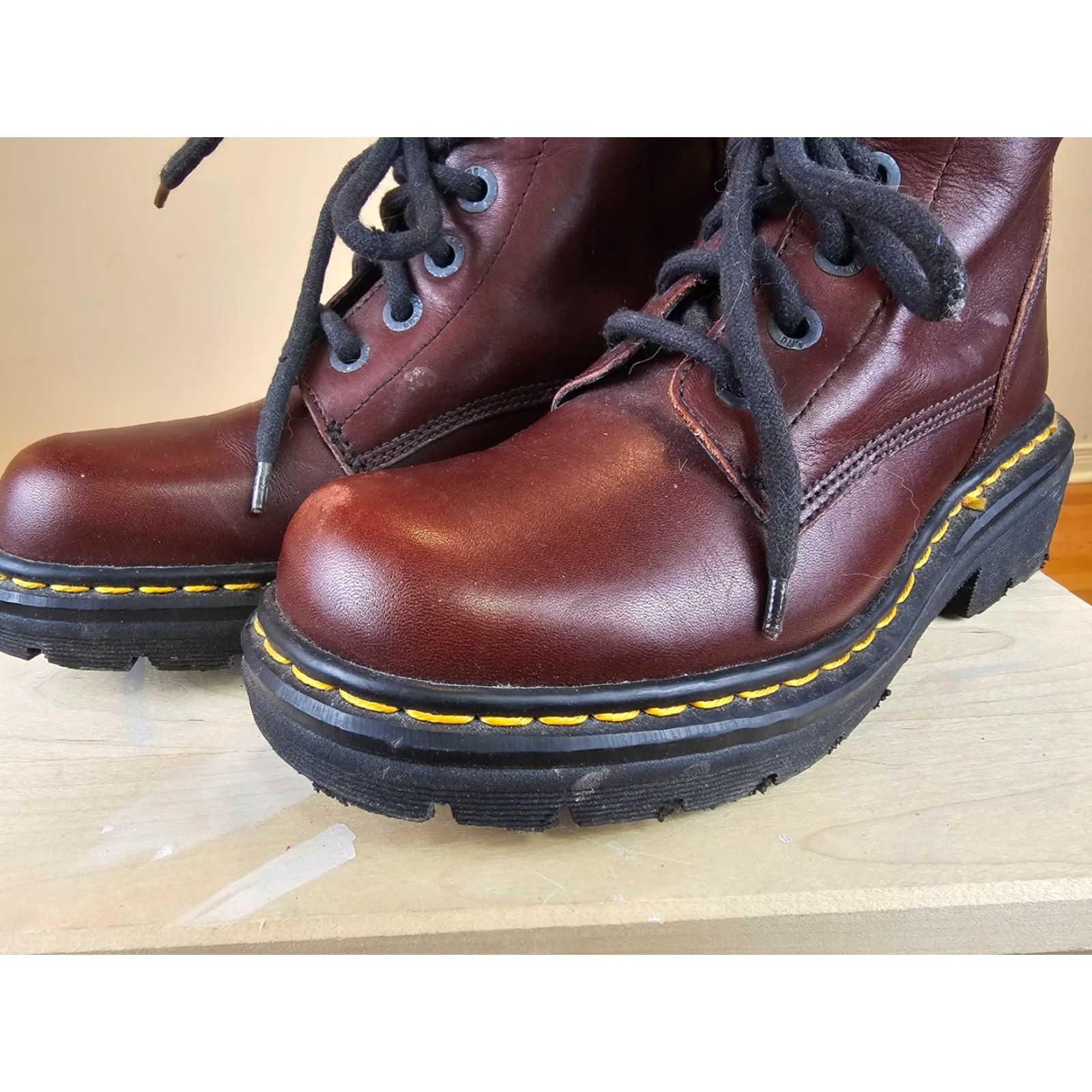 Dr. Martens VINTAGE Dr. Martens 9013 Leather Boots SZ 6 Made in England Women Boots Brown Leather 9013 Size US 6 / IT 36 - 3 Thumbnail