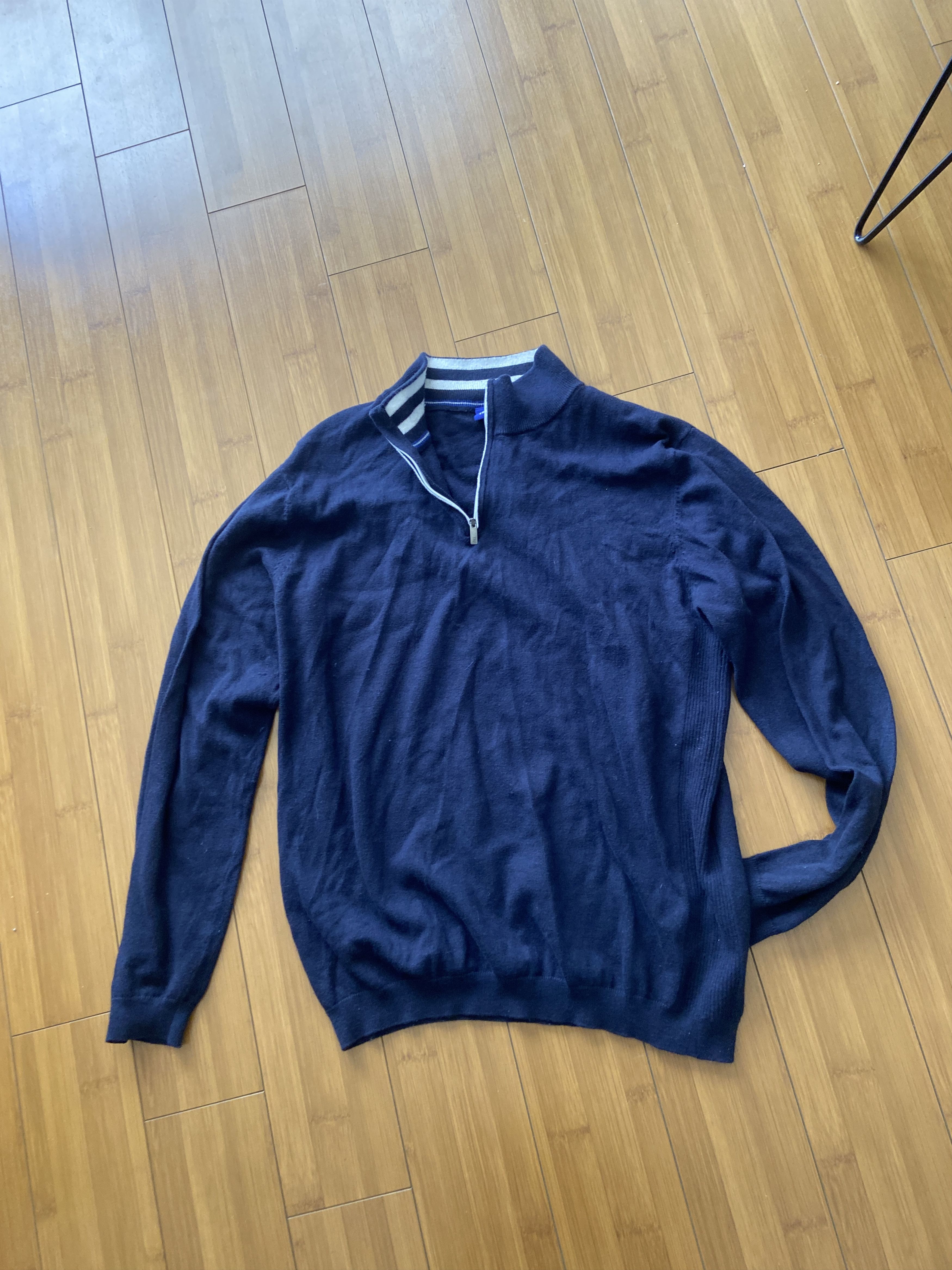 Footjoy FJ Footjoy Men's Golf Cashmere Blend Navy Sweater L Size US L / EU 52-54 / 3 - 1 Thumbnail
