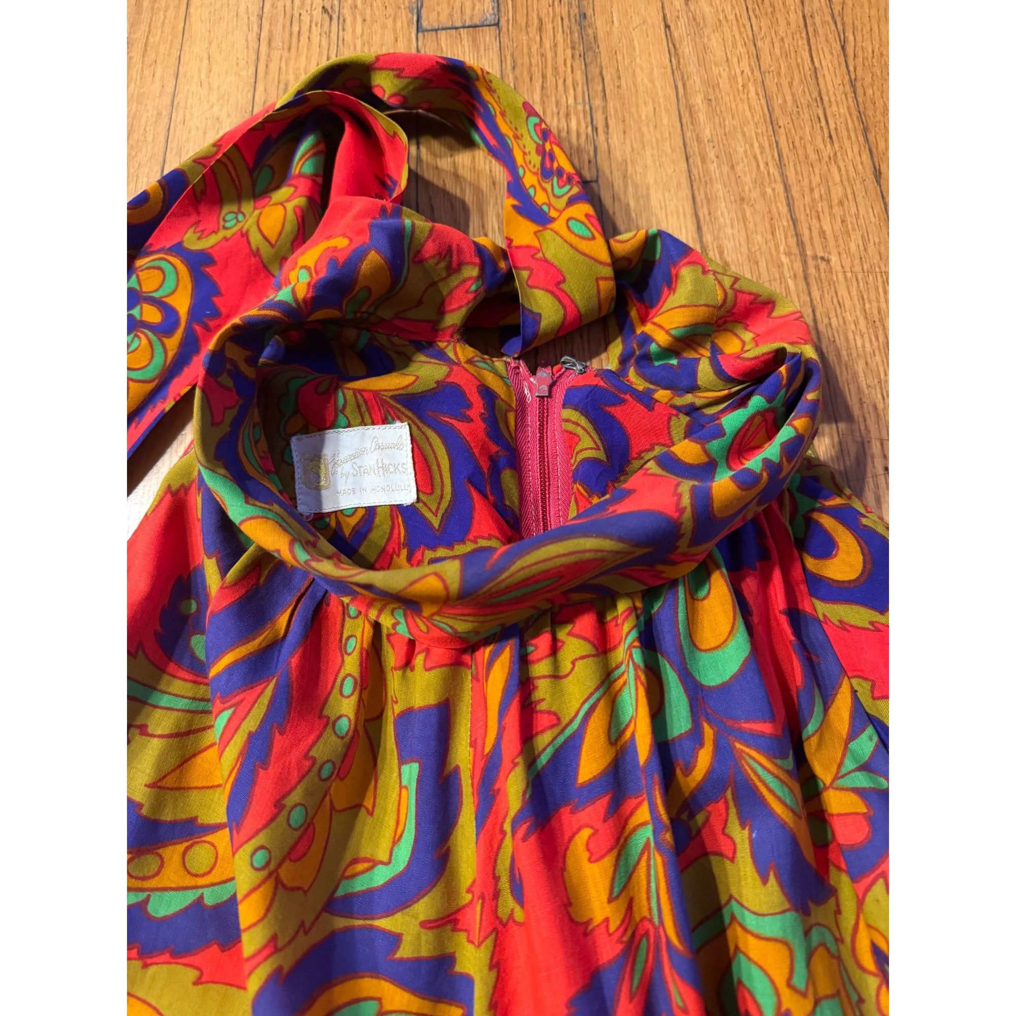 Other Vintage Hawaiian Casuals by Stan Hicks Maxi Dress – Mock Nec Size L / US 10 / IT 46 - 2 Thumbnail