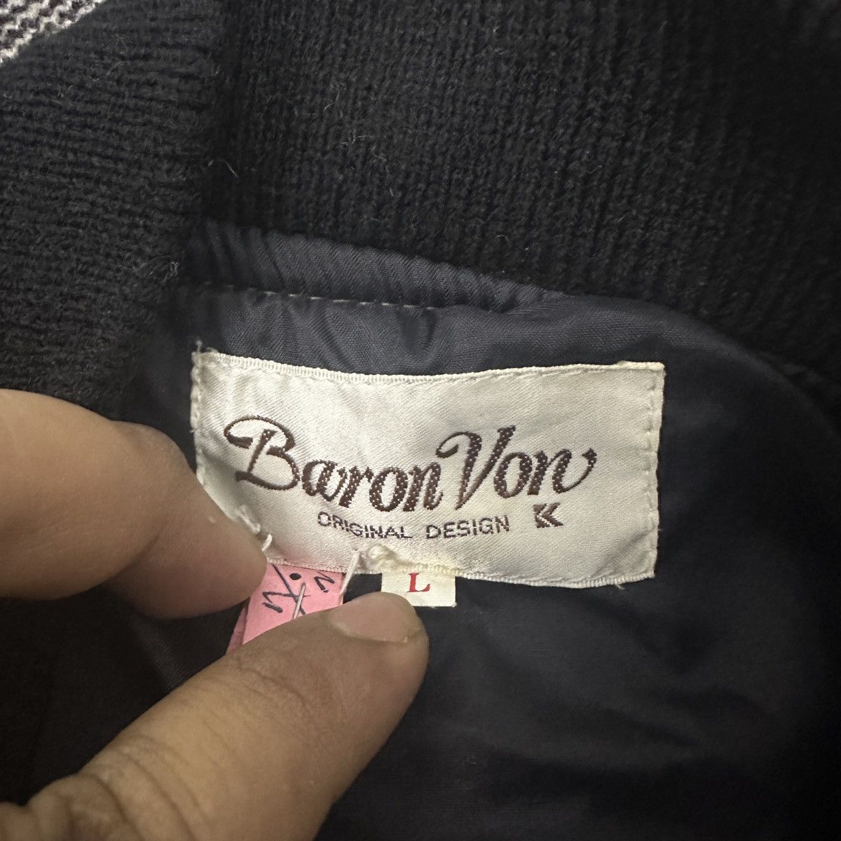 Japanese Brand Vintage Baron Von Wool Bomber Jacket Size US M / EU 48-50 / 2 - 7 Thumbnail