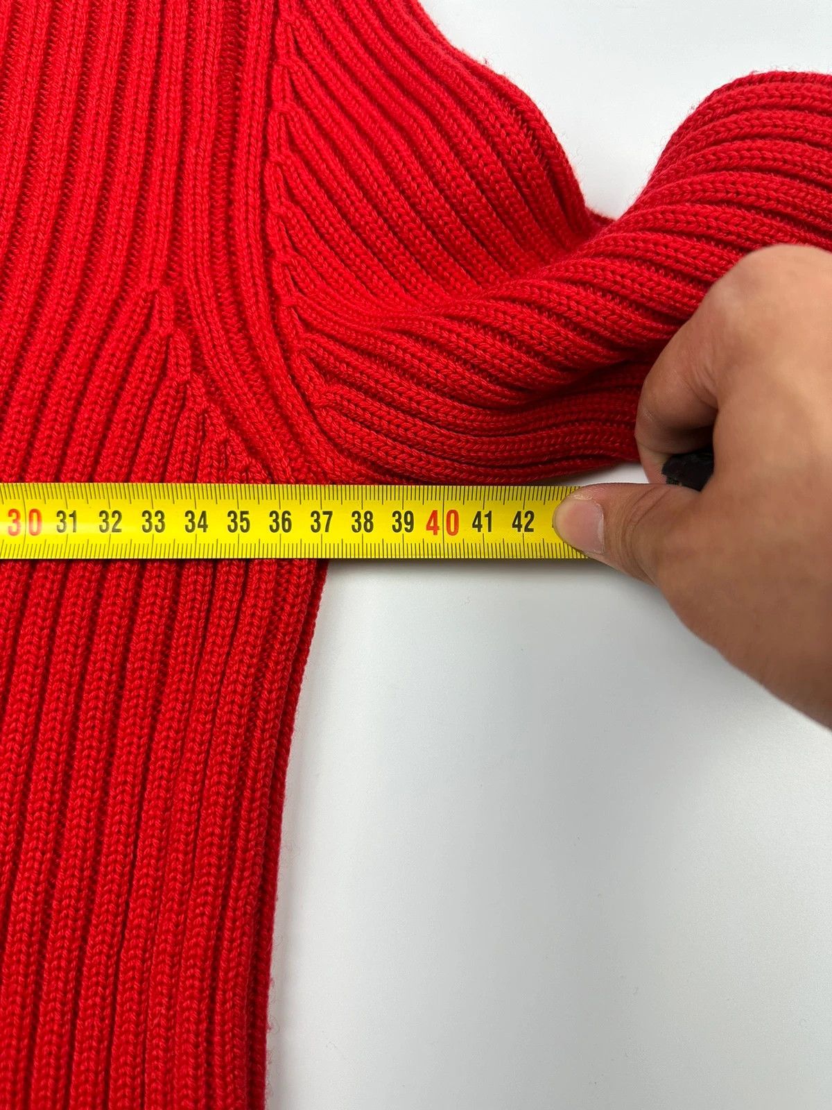 Prada Prada Sport FW2003 Red Ribbed Wool High Neck Sweater Knit Size S / US 4 / IT 40 - 10 Thumbnail