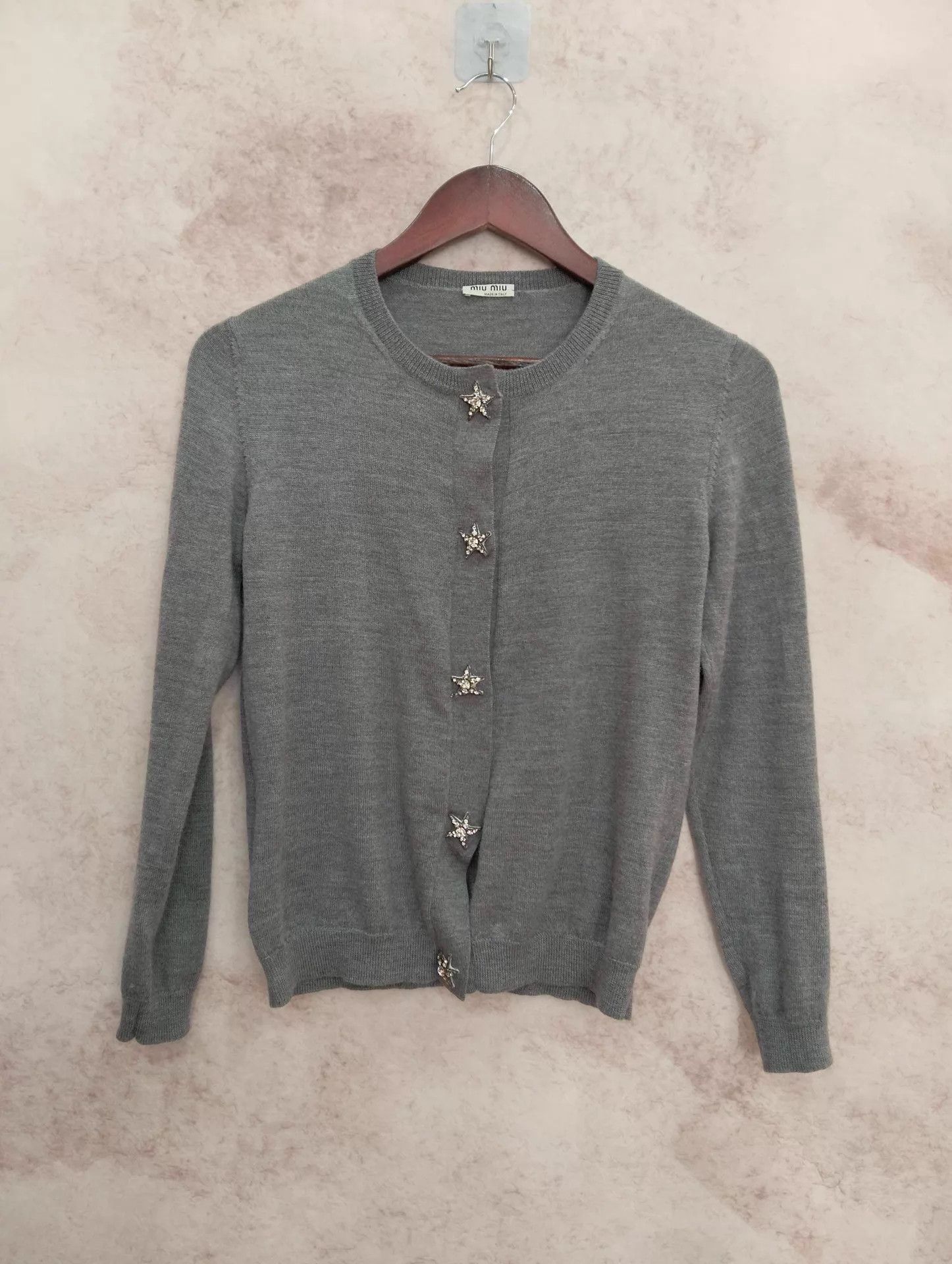 Miu Miu MIU MIU Star Studded Knit Cardigan Size 36 Size XS / US 0-2 / IT 36-38 - 1 Thumbnail