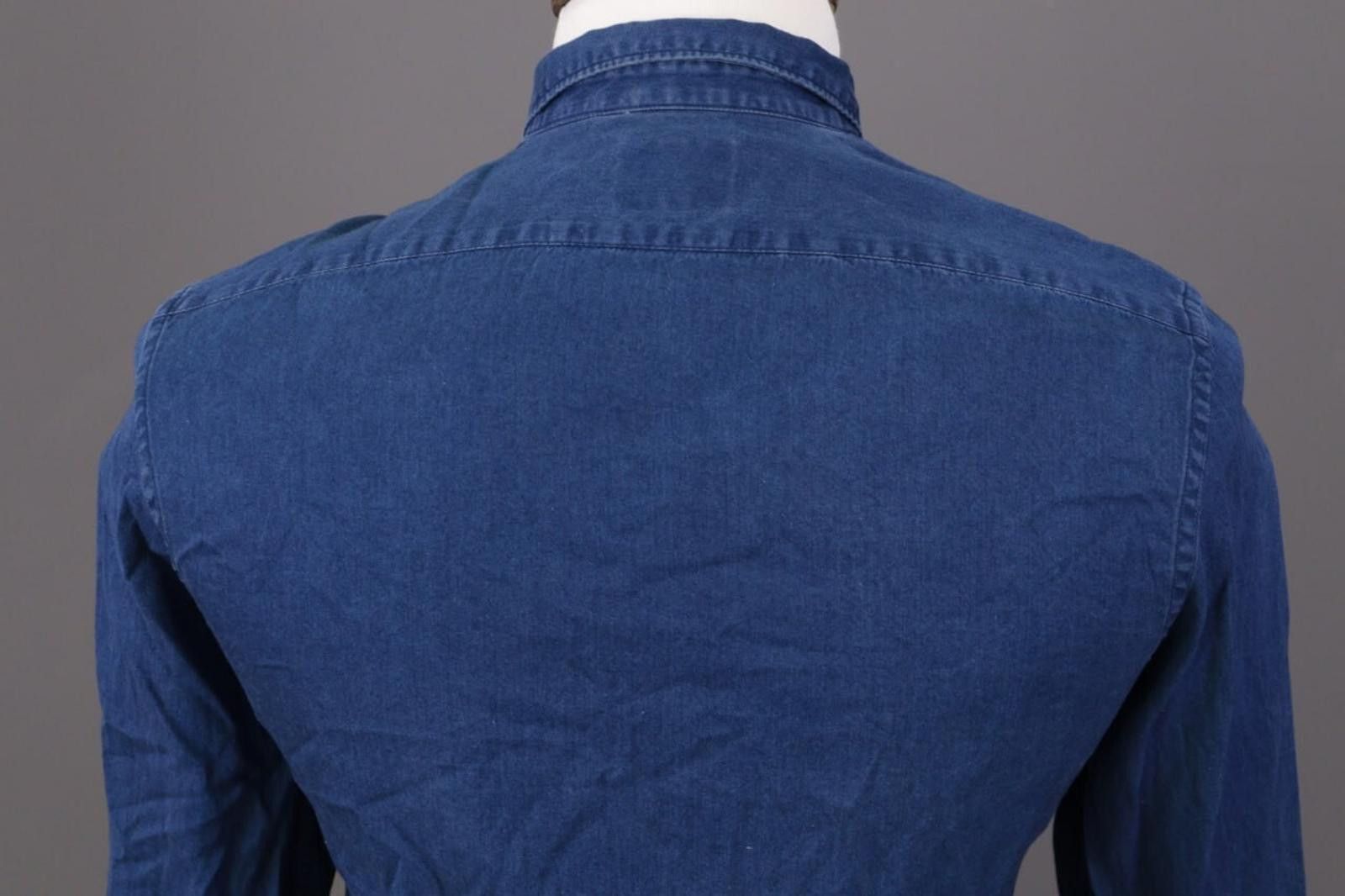 Acne Studios Acne Blue Denim Long Sleeve Snap Down Shirt Size 46 S Size US M / EU 48-50 / 2 - 11 Thumbnail