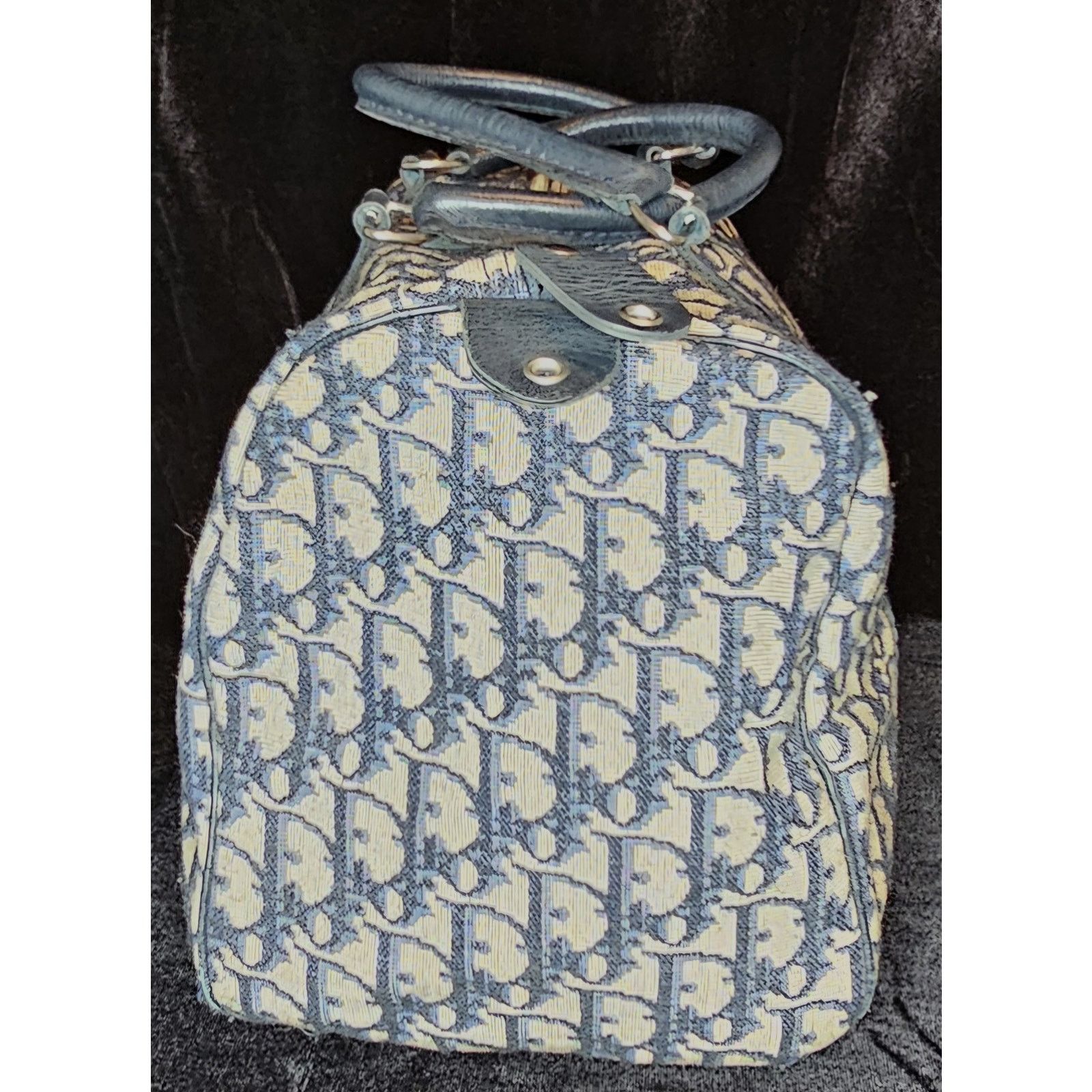 Dior Christian Dior Vintage Trotter Boston bag in navy blue Size ONE SIZE - 6 Thumbnail