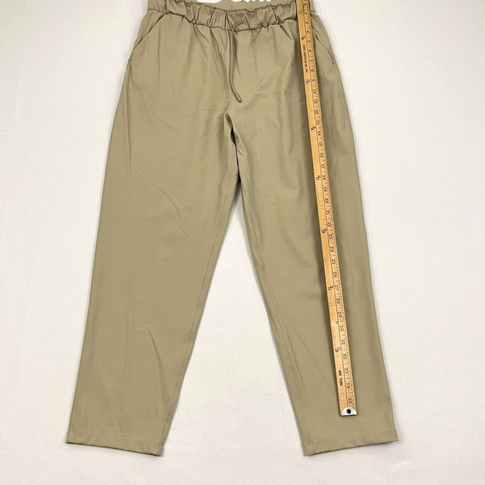 Lululemon Lululemon Keep It Moving Pants Womens Size 10 Cropped 7/8 Length Trench Tan City Brown Nylon Spandex Casual Athleisure Slimming Pockets Size 32" / US 10 / IT 46 - 6 Thumbnail