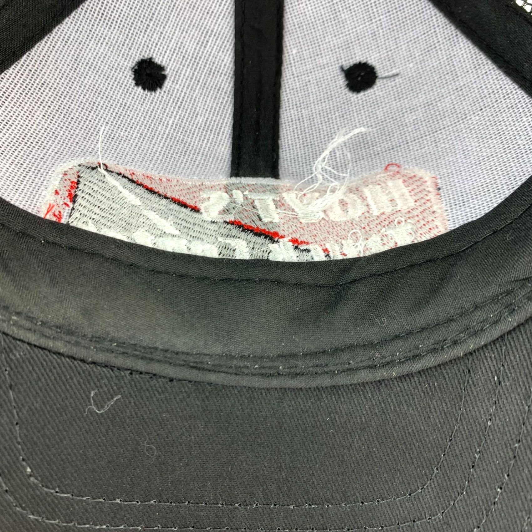 Vintage Hoyt's Truck Center Black Red Cotton Snapback Trucker Hat Cap Hat Mens One Size Black Cotton Solid Trucker Hat Cap Size ONE SIZE - 6 Thumbnail
