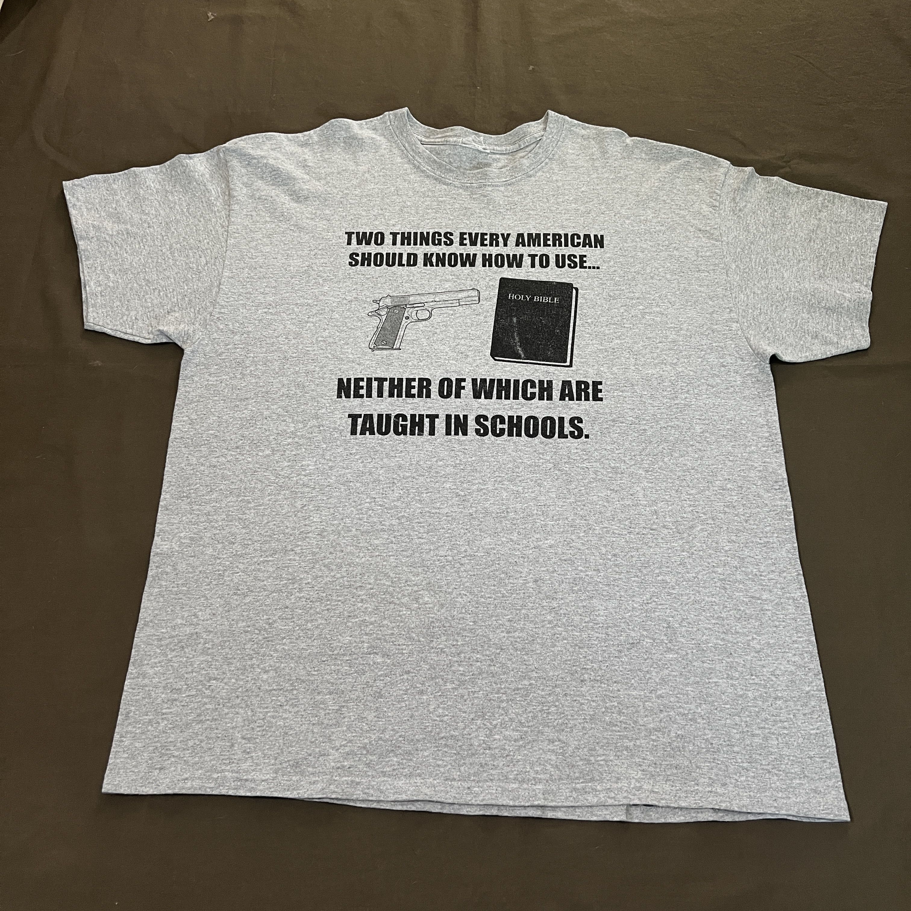 Vintage Vintage Two Things Every American Should Know Holy Bible Size US XL / EU 56 / 4 - 2 Thumbnail