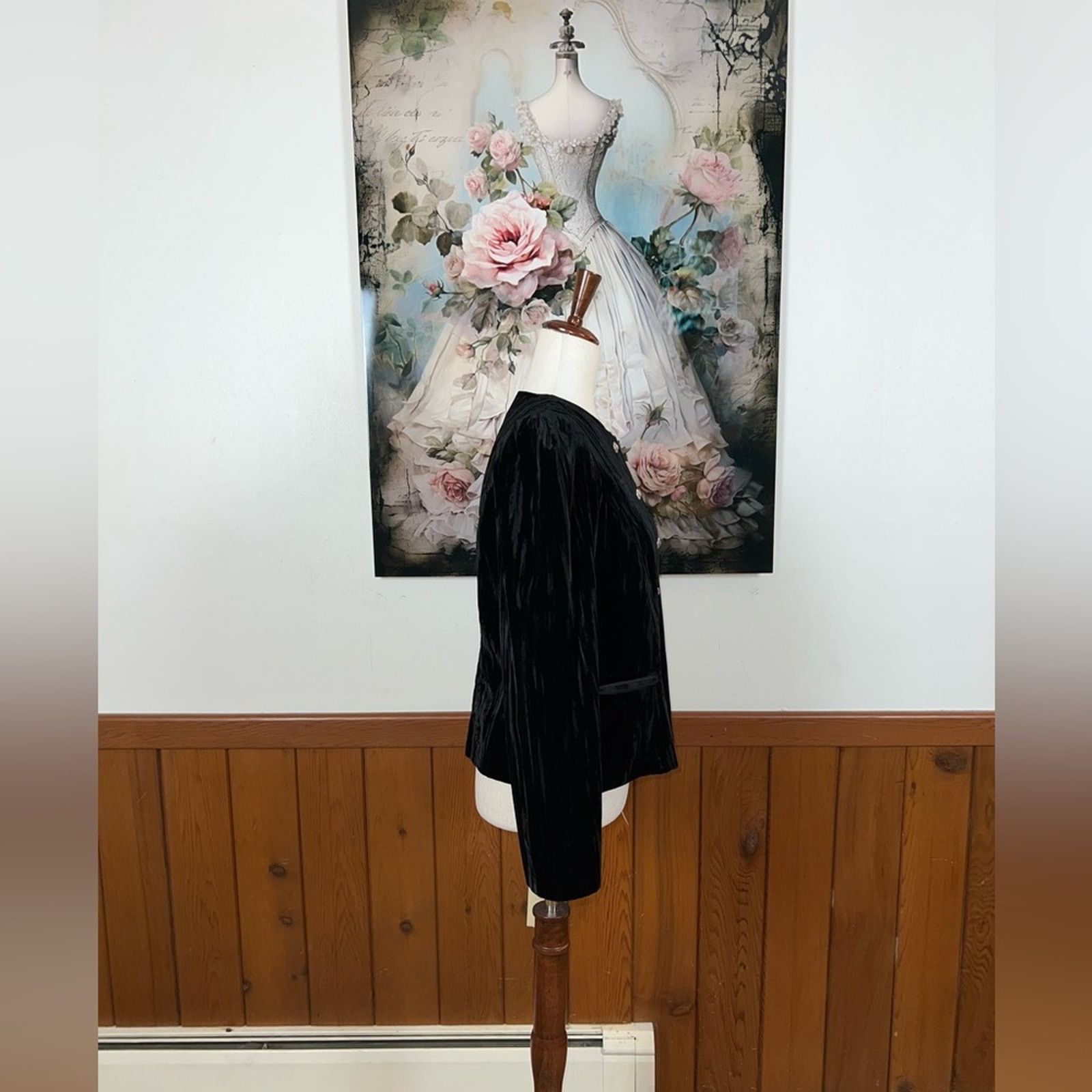 Vintage Vintage Heller Salzburg Austrian Silk Lined Velvet Jacket! Size M / US 6-8 / IT 42-44 - 4 Thumbnail