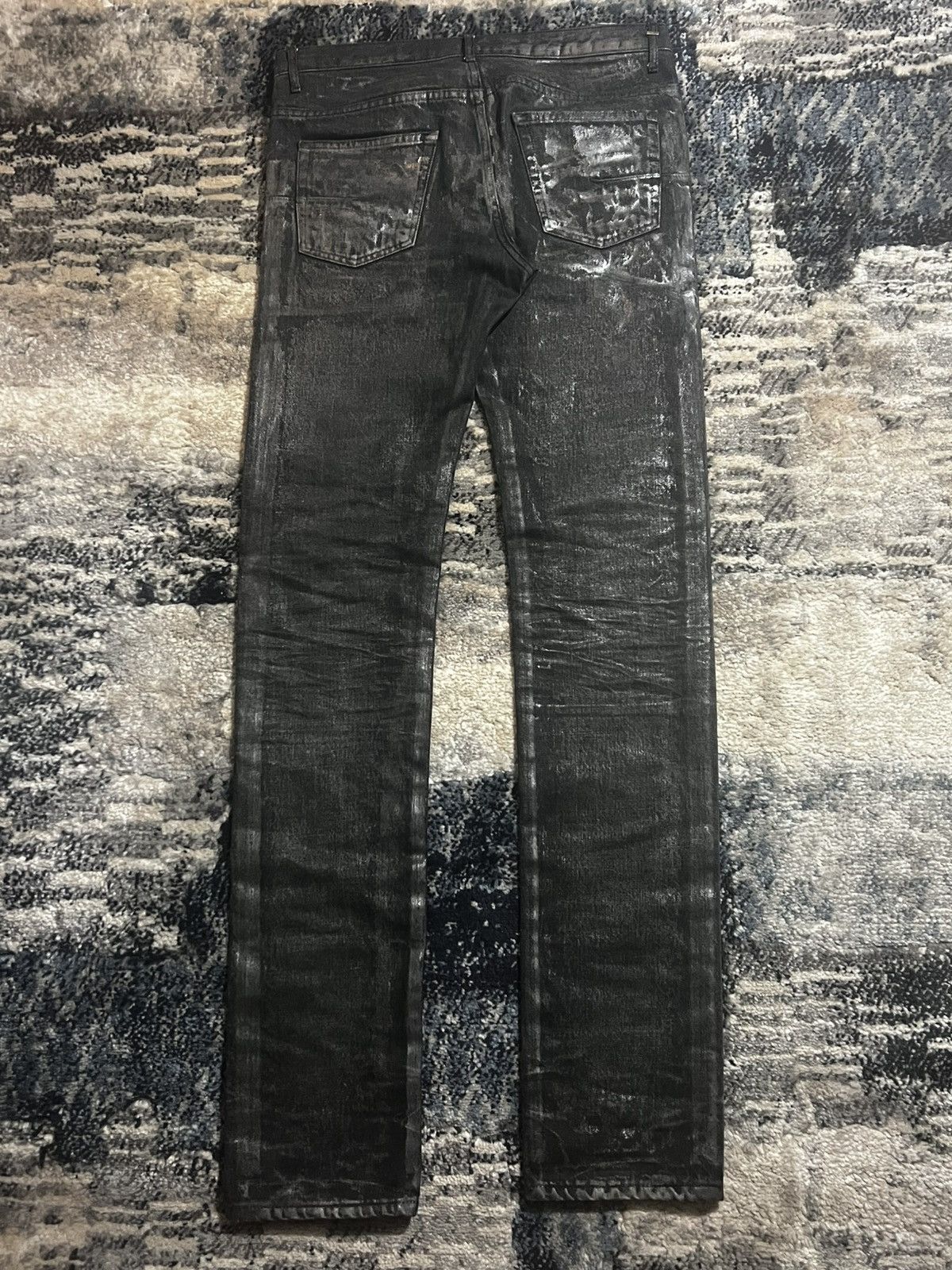 Dior × Hedi Slimane Dior Hedi Slimane AW05 Black Luster Wax Denim In The Morning Size US 32 / EU 48 - 3 Thumbnail