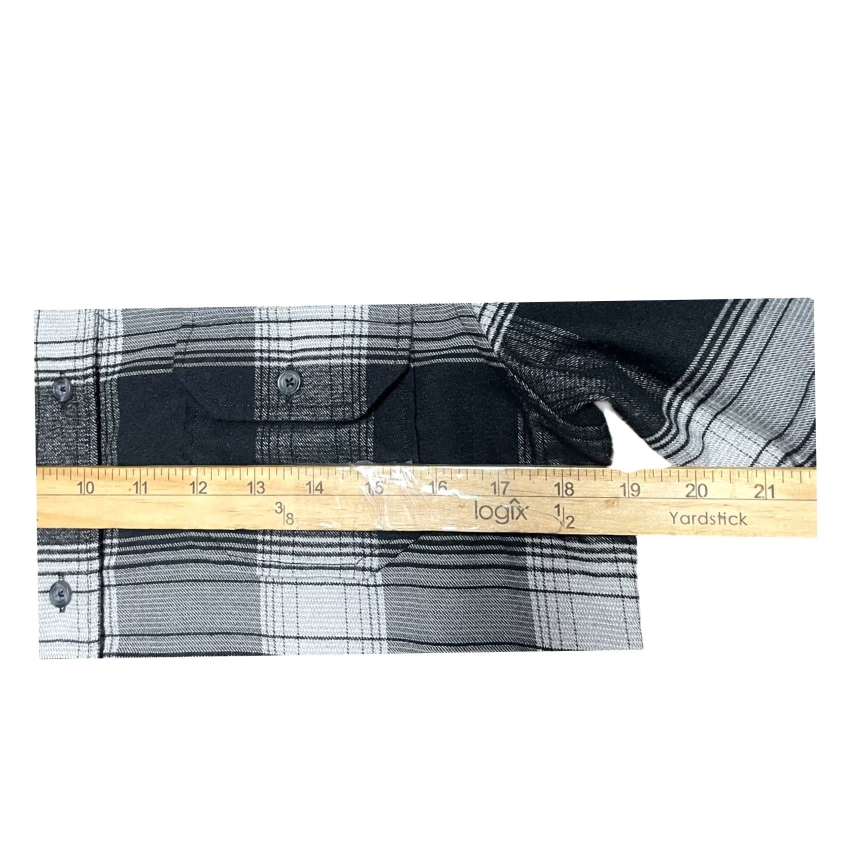 KAVU KAVU Button-Down Flannel Shirt Plaid Long Sleeve Black & White Multicolor Men Medium Regular Size M Casual Workwear Winter Spring Fall Size US M / EU 48-50 / 2 - 6 Thumbnail