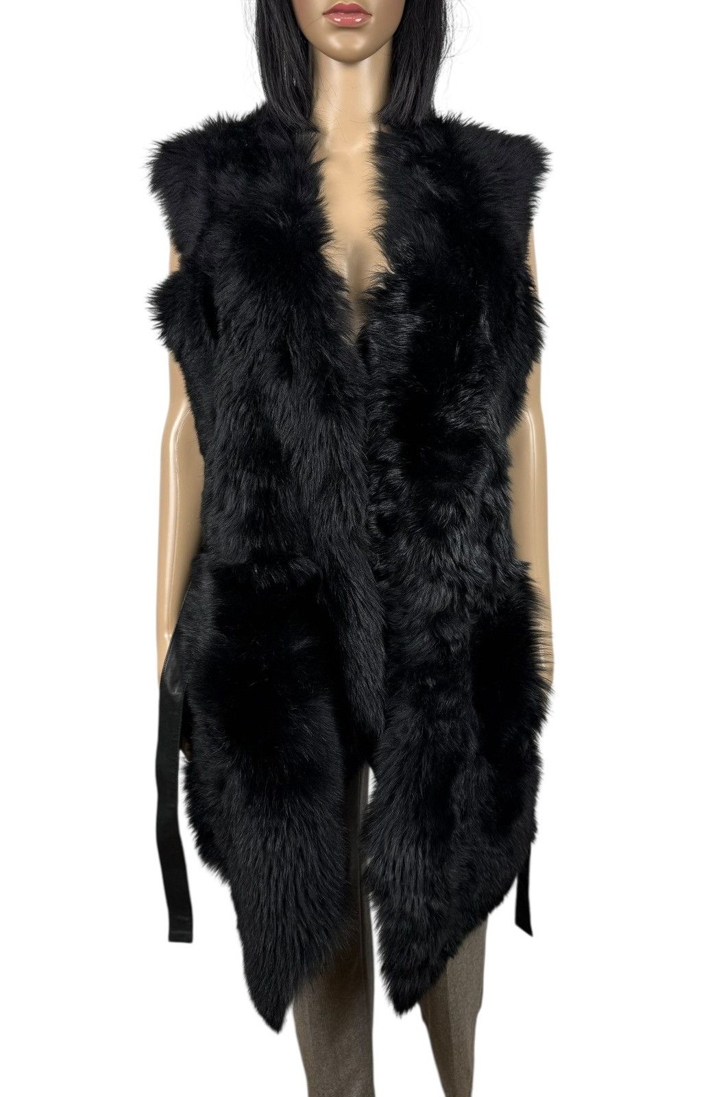 Other Aminaka Wilmont Fur Vest Belted Genuine Leather size 12 Size M / US 6-8 / IT 42-44 - 12 Thumbnail