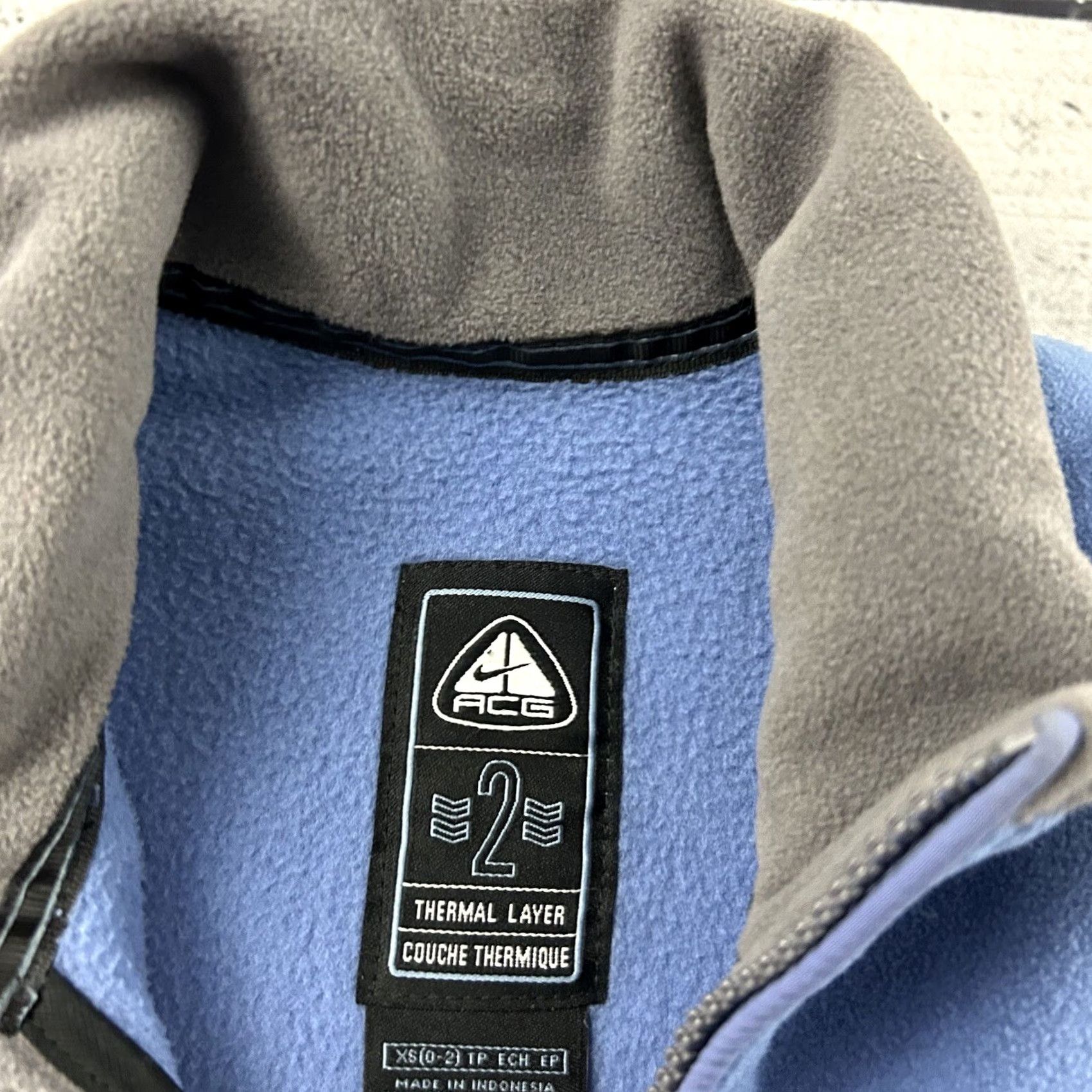 Nike VINTAGE Nike ACG Thermal Layer Therma-Fit Fleece Vest Women's XS Blue Size XS / US 0-2 / IT 36-38 - 2 Thumbnail