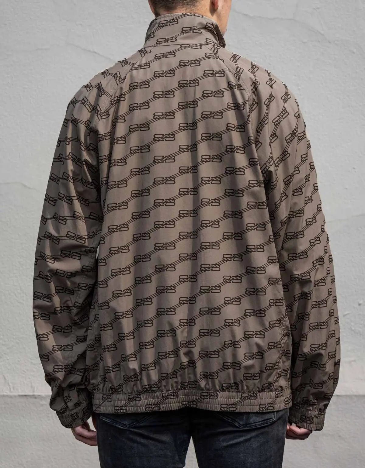 Balenciaga Balenciaga Beige All-Over BB Monogram Tracksuit Jacket Size US XXS / EU 40 - 5 Thumbnail