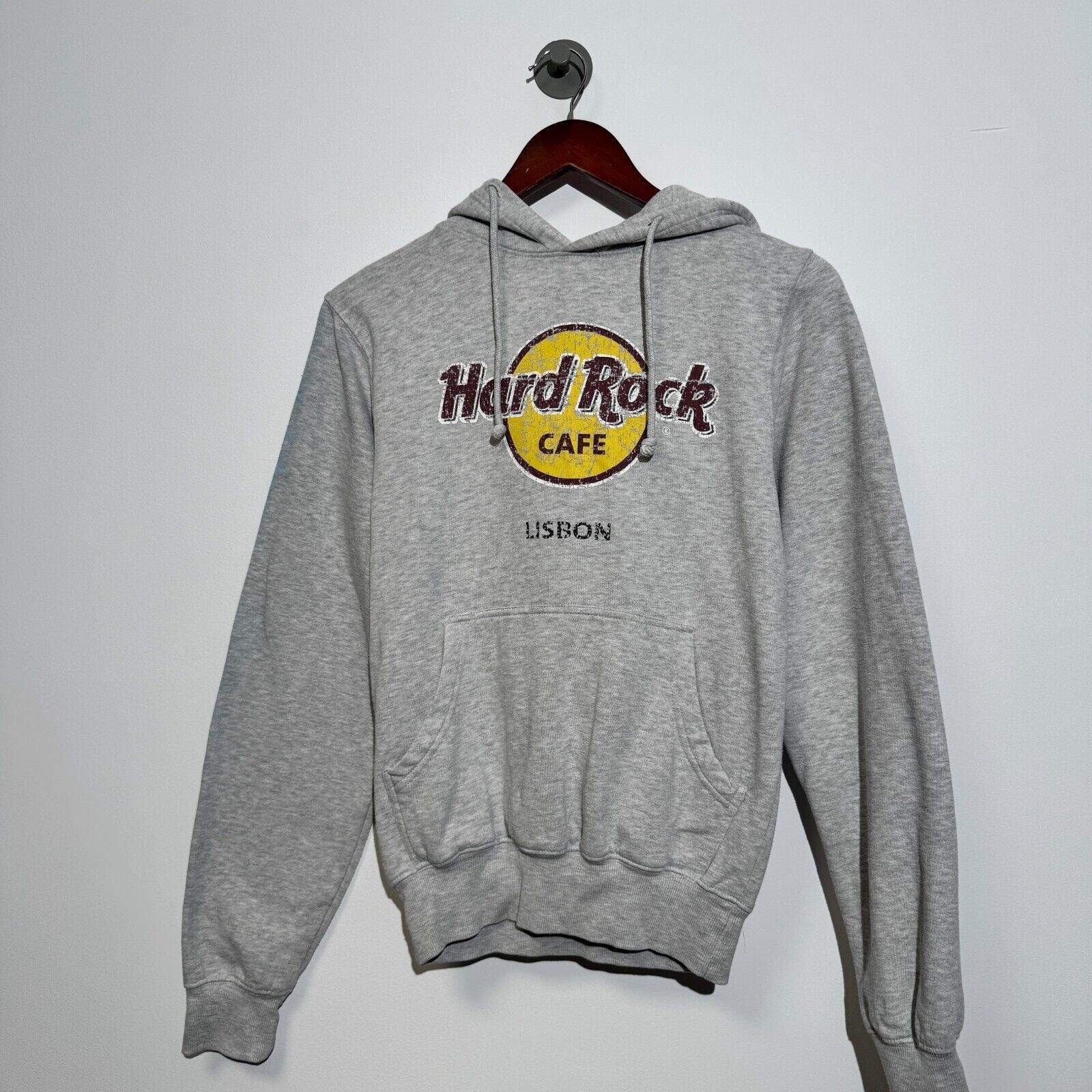 Hard Rock Cafe × Vintage Hard Rock Unisex Gray Cotton Hoodie Size XS Washed 90s USA Size US XS / EU 42 / 0 - 3 Thumbnail