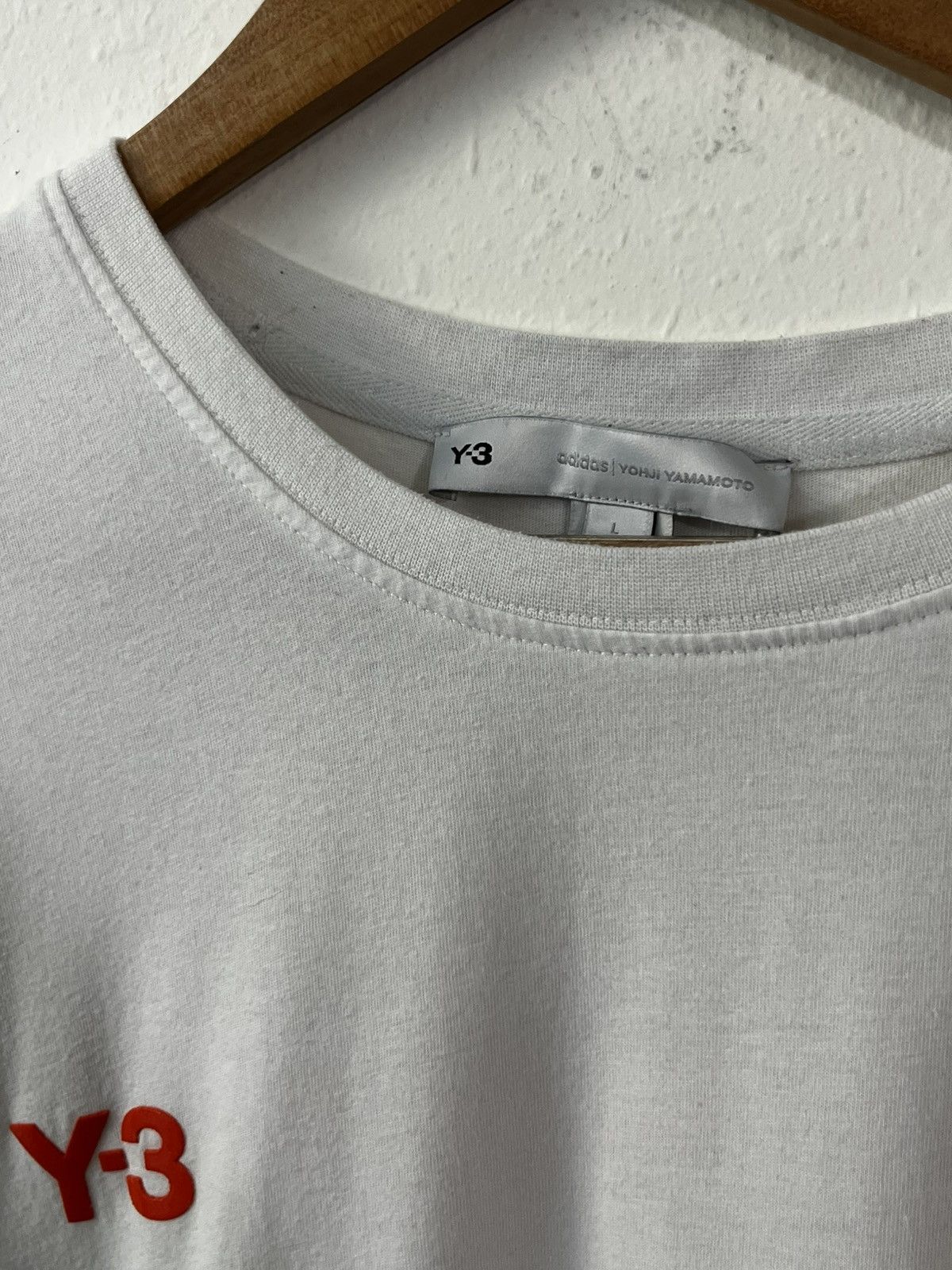Y-3 Adidas Y3 Men White Logo Long Sleeve Shirt Size L Size US L / EU 52-54 / 3 - 3 Thumbnail