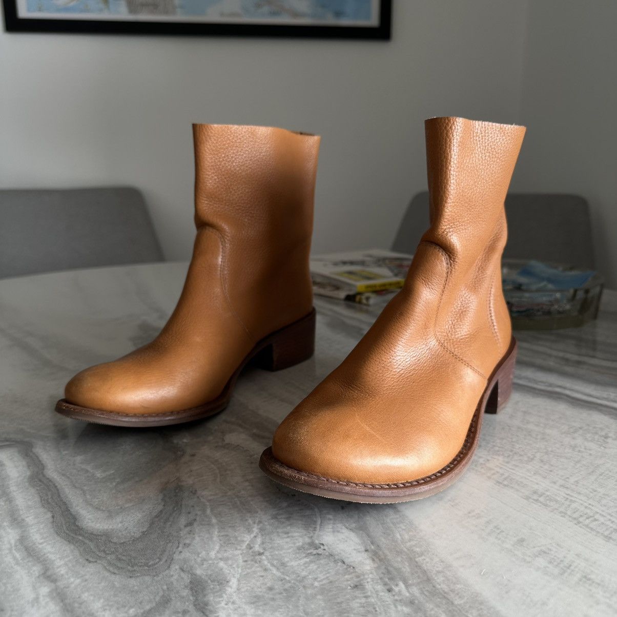 Tory Burch Tory Burch Siena Leather Bootie in Light Tan Size US 8 / IT 38 - 3 Thumbnail