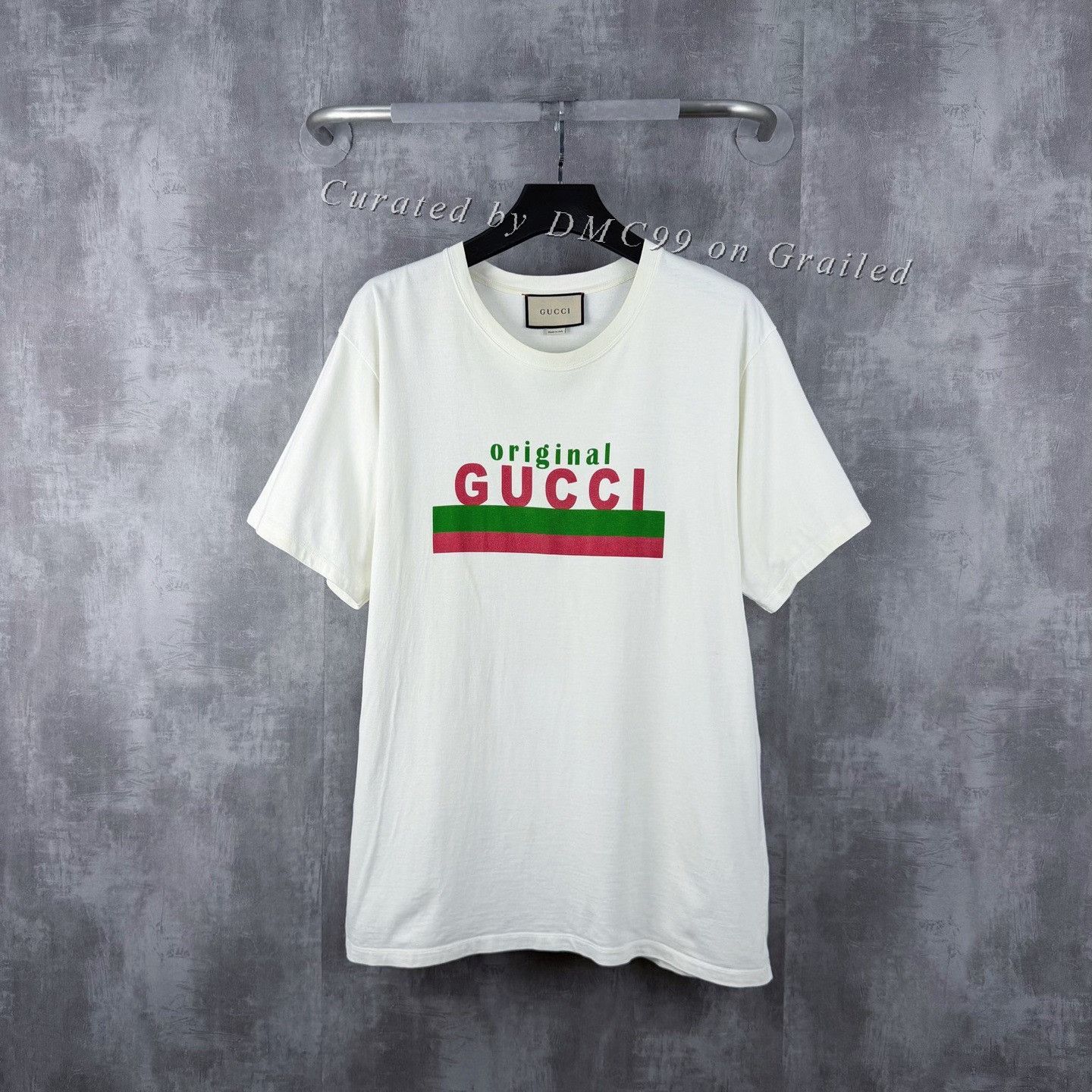 Gucci Gucci Red Green Stripe Logo Short Sleeve T-shirt Size US L / EU 52-54 / 3 - 1 Thumbnail
