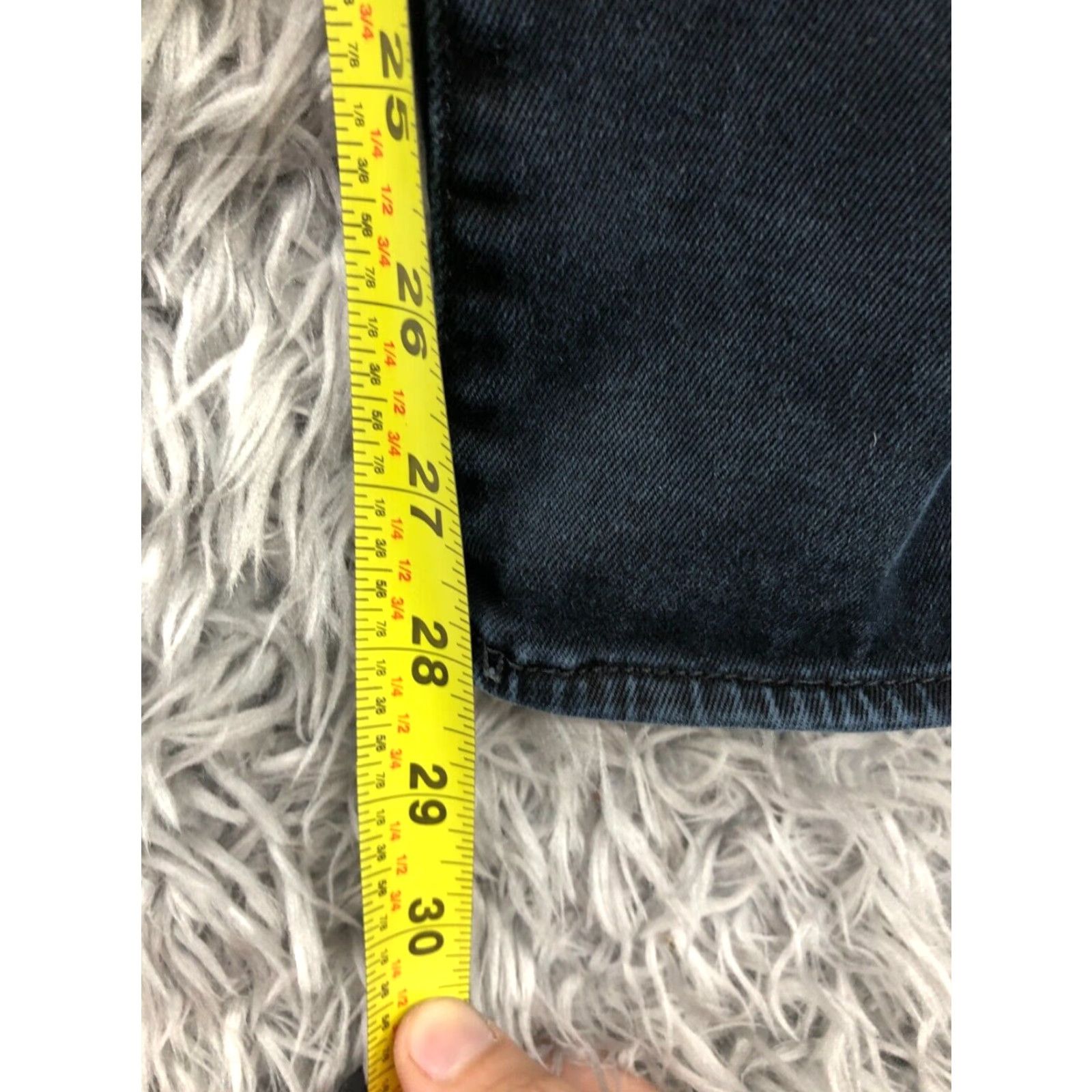Vintage Rock & Republic Kashmere Skinny Jeans Size 10 Womens Dark Wash Blue Jeans Slim Fit 5-Pocket Denim Cotton Belt Loops Zip Button Size 32" / US 10 / IT 46 - 3 Thumbnail