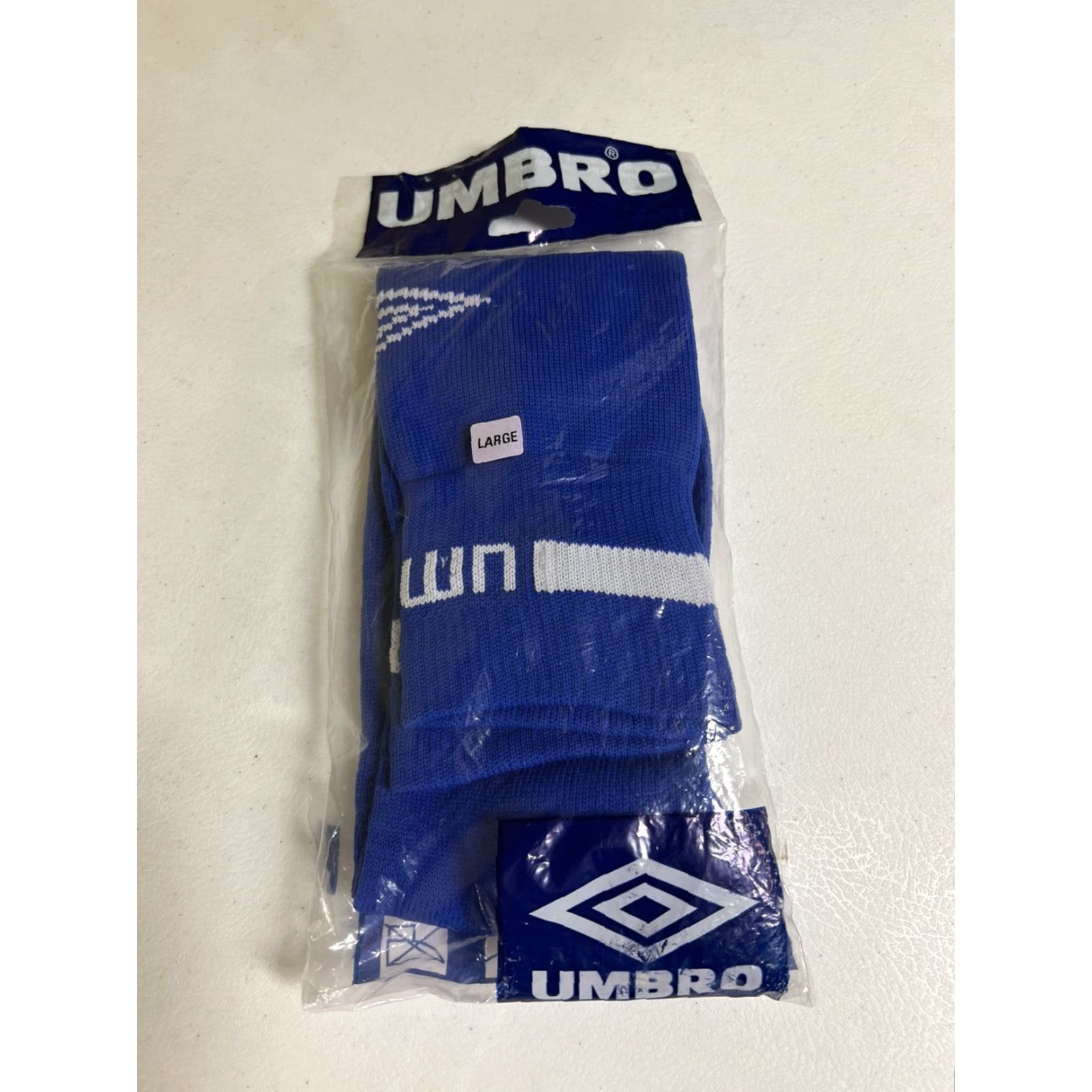 Umbro VINTAGE Umbro Football Soccer Sox Ax Large L Blue NOS Size ONE SIZE - 2 Thumbnail