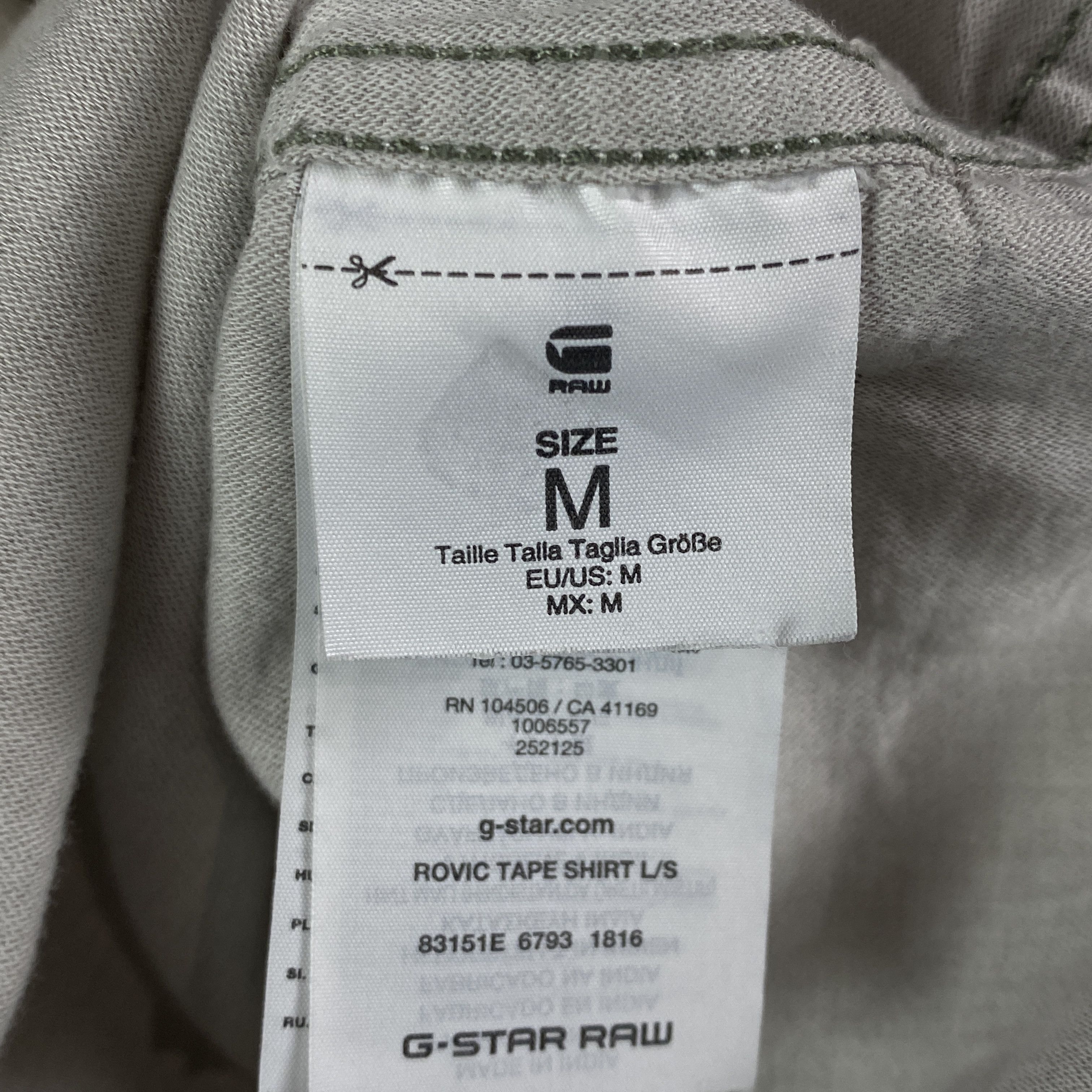 G-Star Mens Shirt Long Sleeve G-Star Raw Size M Size US M / EU 48-50 / 2 - 7 Thumbnail