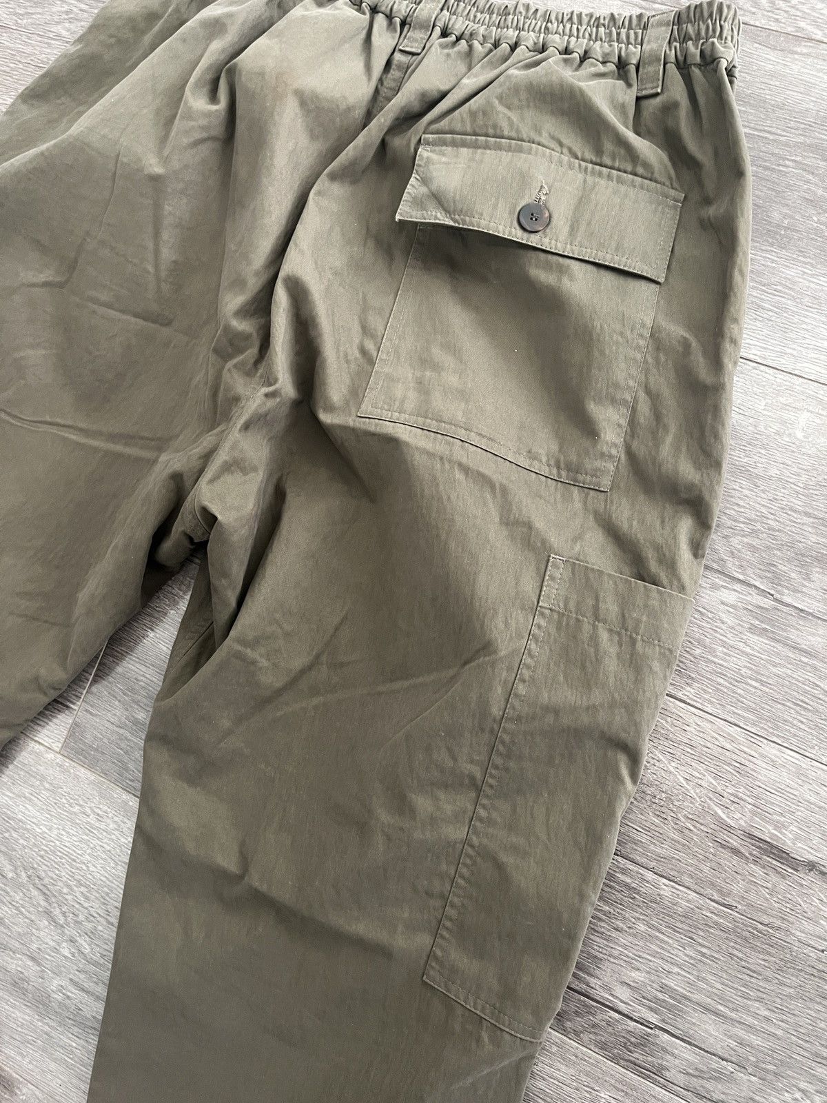 Premium Cotton Pants Army Green Cargo Pocket, Men's (Size 32) — image 4 of 6