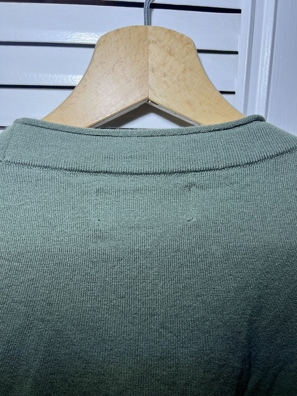 Stone Island Stone Island Wappen Patch Crew Neck Ribbon Wool Knit Top Size US XXL / EU 58 / 5 - 10 Thumbnail