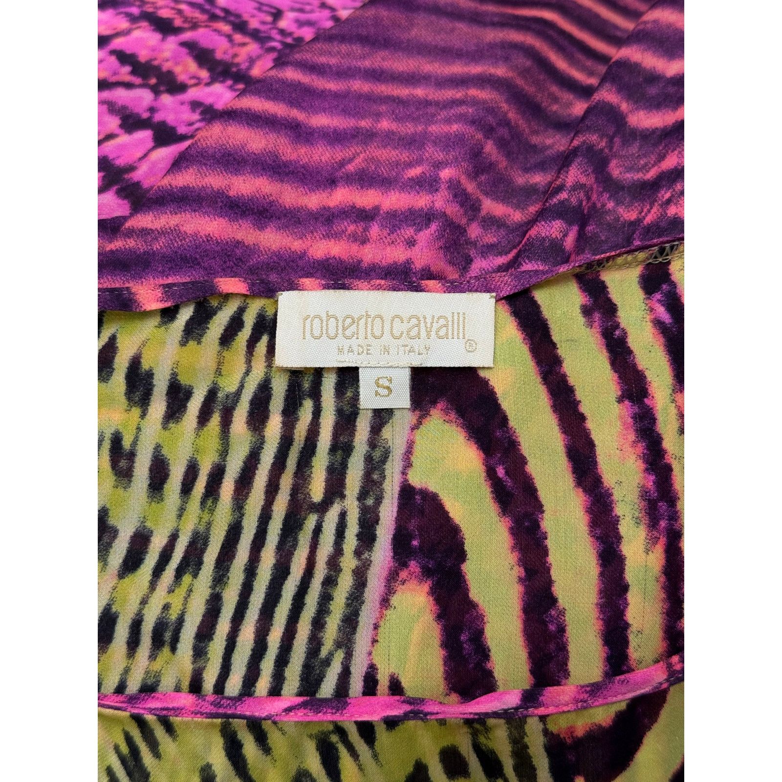 Roberto Cavalli S/S2001 Roberto Cavalli psychedelic illusion blouse dress Size S / US 4 / IT 40 - 10 Thumbnail