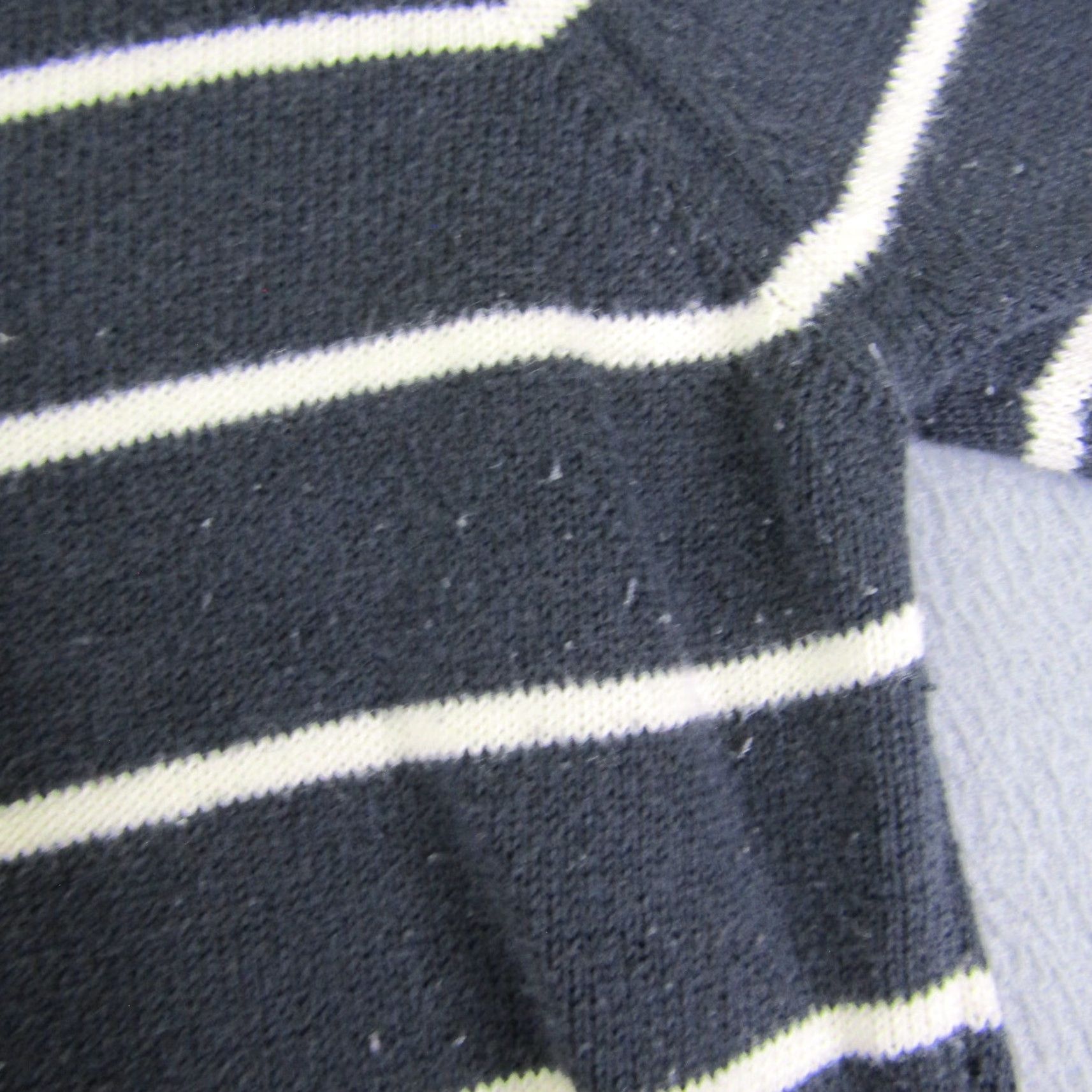 Barbour VINTAGE Barbour Cardigan Sweater Womens 14 Navy Cream Striped Knit Cotton Button Up V-Neck Size XL / US 12-14 / IT 48-50 - 5 Thumbnail