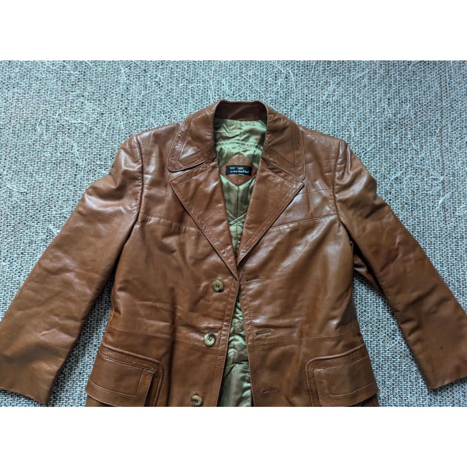 Vintage VINTAGE Cortefiel leather SHEEPSKIN butter-soft 40 overcoat Lambskin brown Overcoat Mens M Brown 40 in 22 35 18 24.5 90s Size US M / EU 48-50 / 2 - 4 Thumbnail