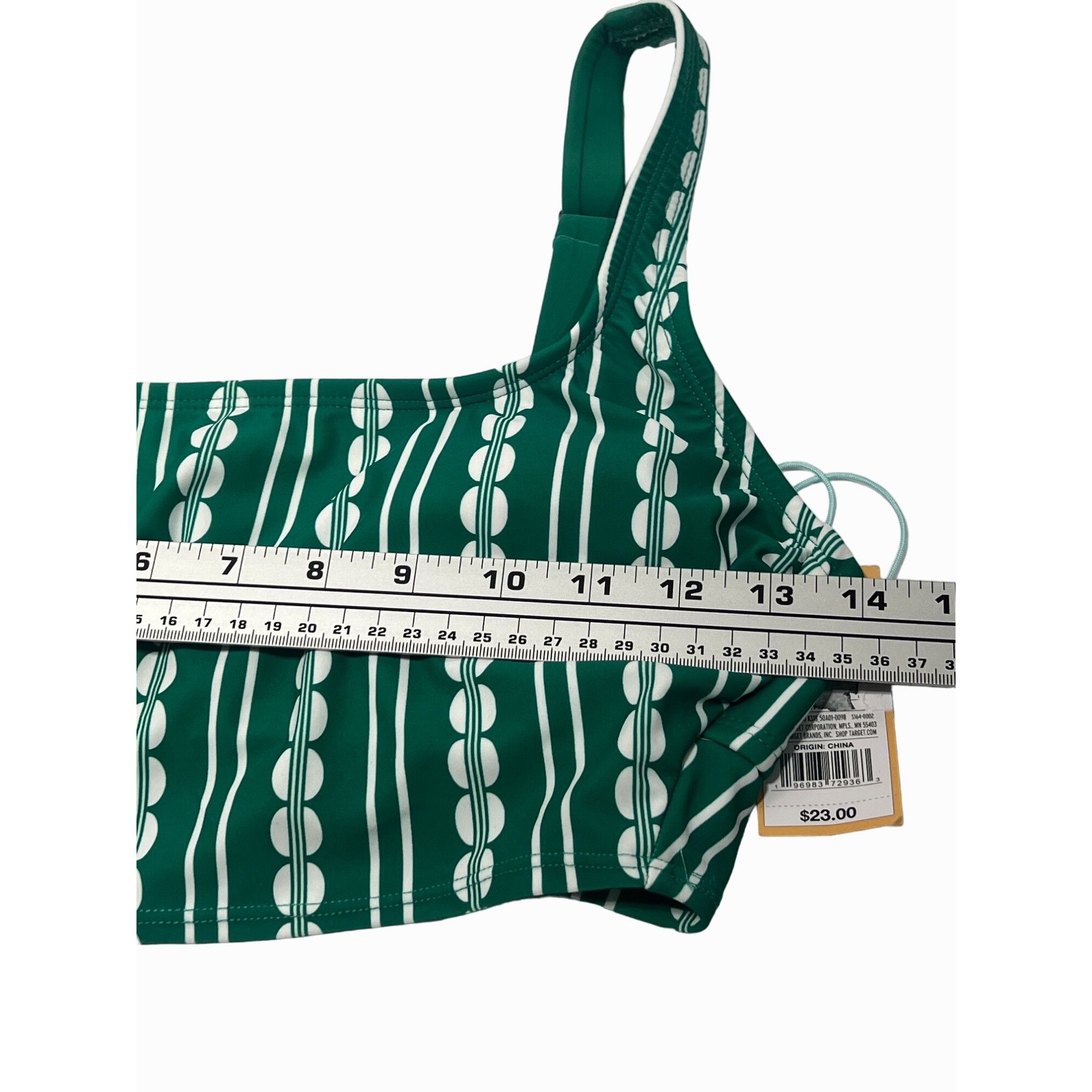 Other Kona Sol - Women's Global Print Longline Bikini Top - Green Size ONE SIZE - 4 Thumbnail