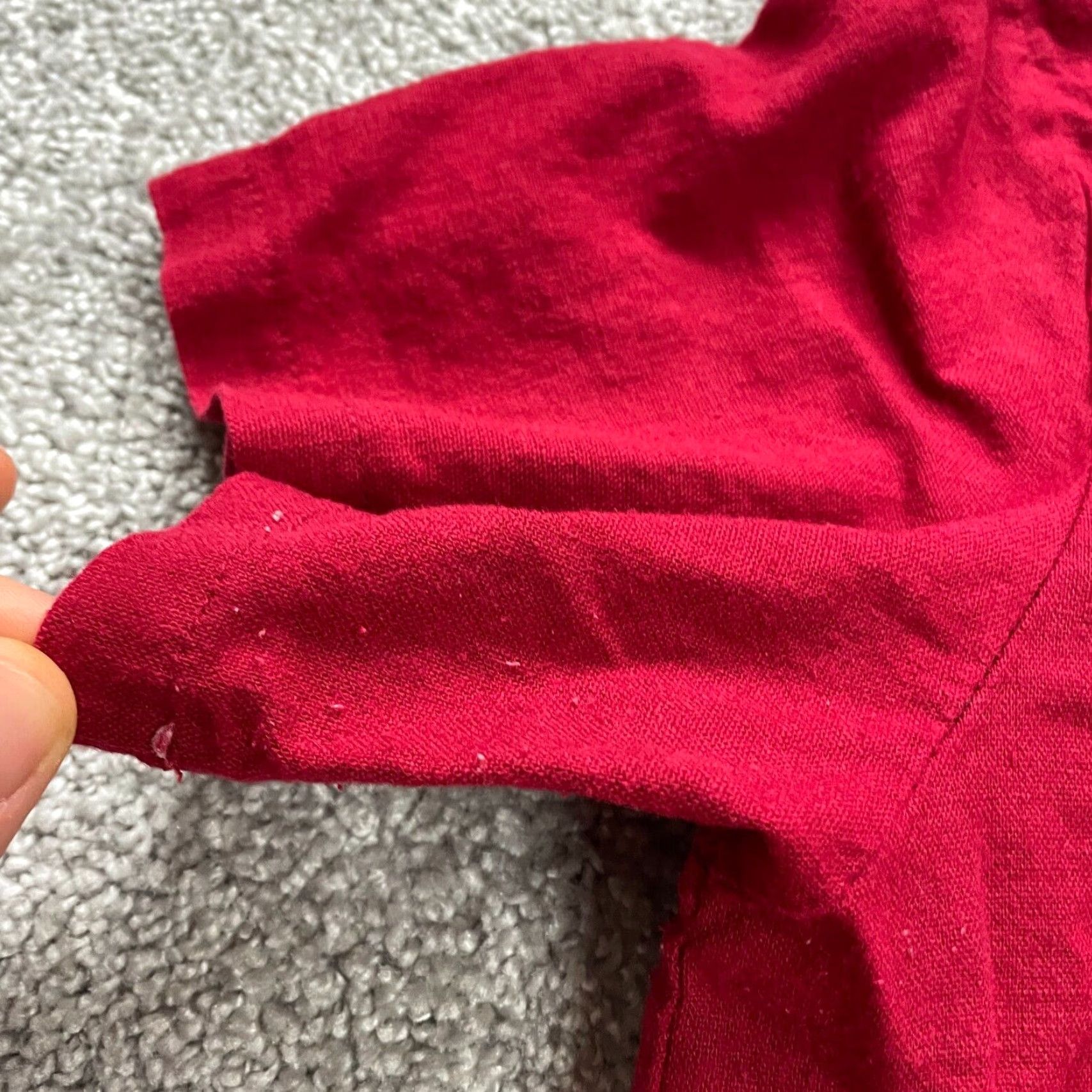 AQUA Aqua Blouse Shirt Womens M Red Short Sleeve Casual Knit Viscose Logo Classic Designer Size M / US 6-8 / IT 42-44 - 5 Thumbnail
