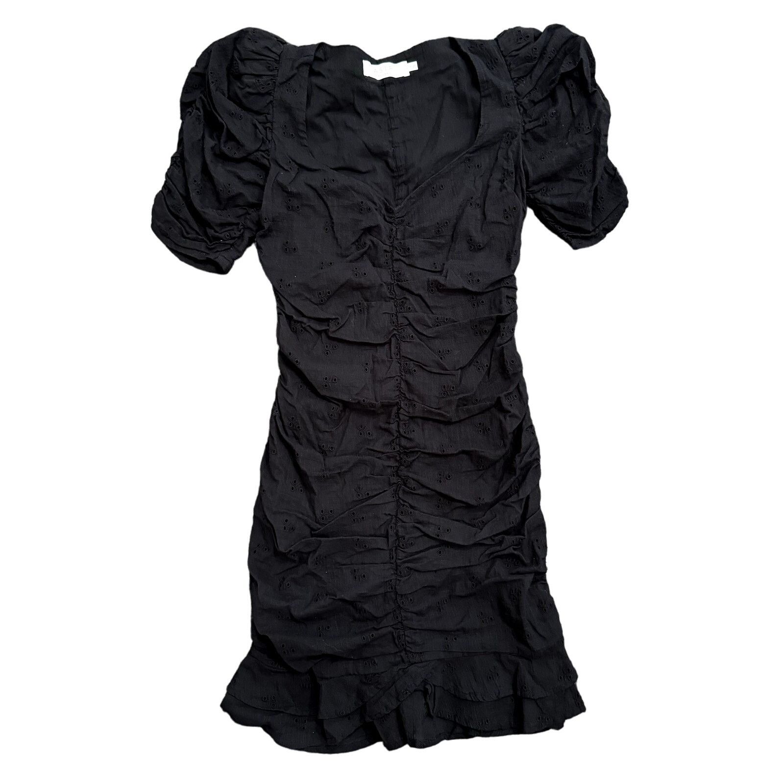 ASTR The Label ASTR The Label Loiza Ruched Mini Dress in Black, Size S Size S / US 4 / IT 40 - 3 Thumbnail