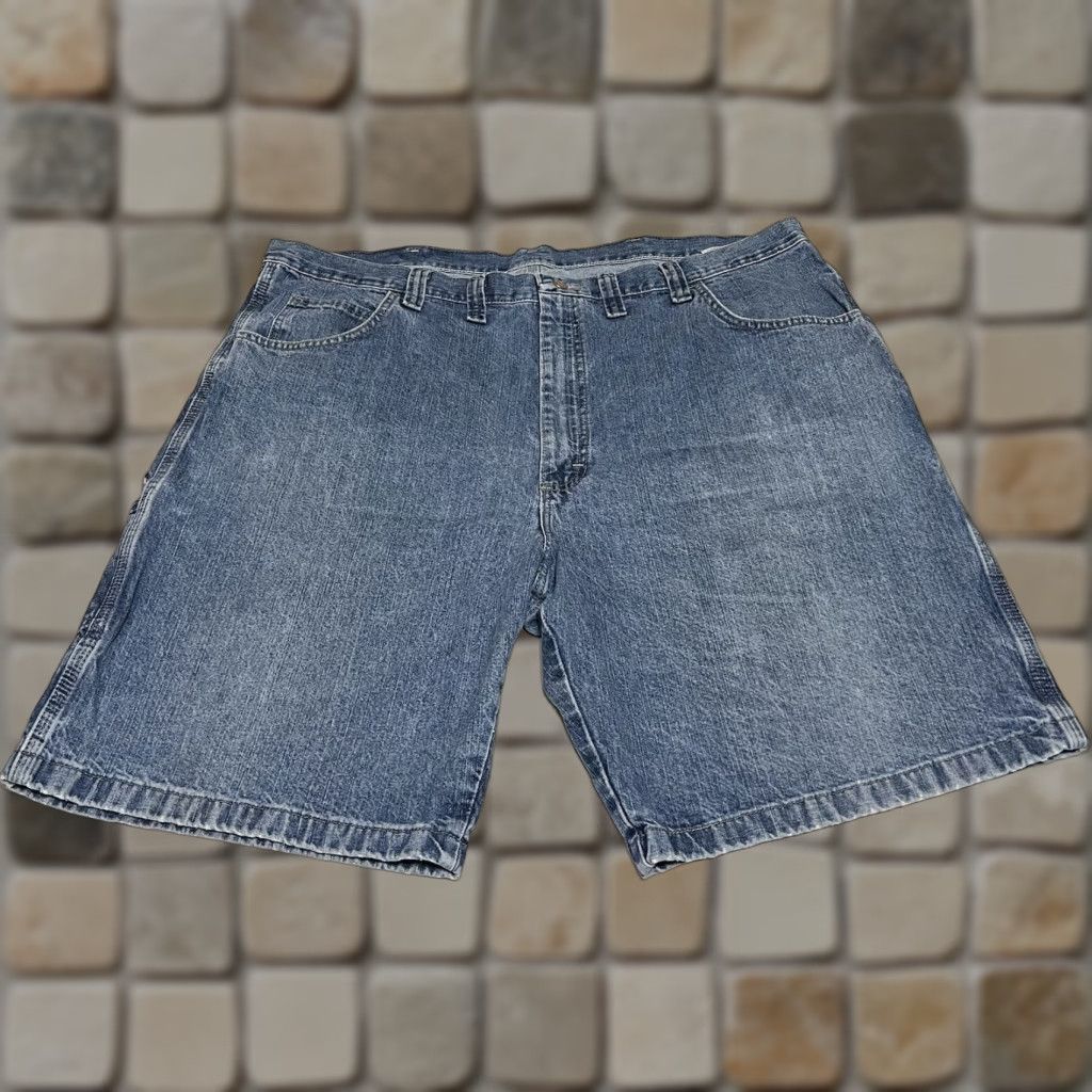 Wrangler VINTAGE Wrangler Carpenter Jean Shorts Men’s Size 44 Blue Distressed Denim Pockets Work Size US 44 / EU 60 - 1 Thumbnail
