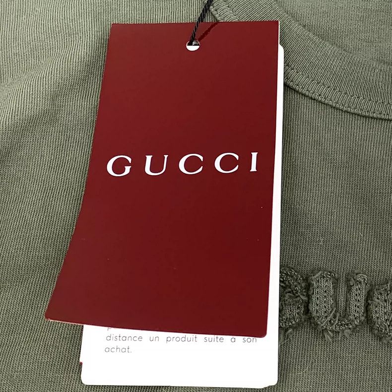 Gucci Gucci Dark green logo cotton round-neck short-sleeved T-shi Size US M / EU 48-50 / 2 - 8 Thumbnail