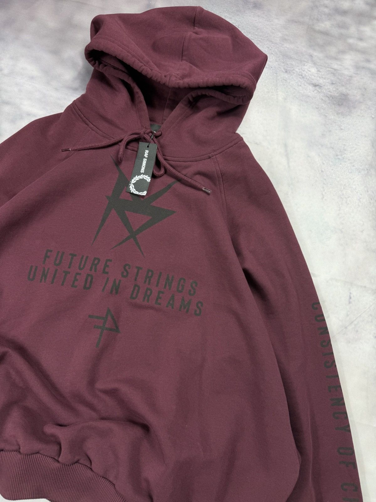Raf Simons RAF SIMONS x Fred Perry hoodie in burgundy Size US M / EU 48-50 / 2 - 4 Thumbnail