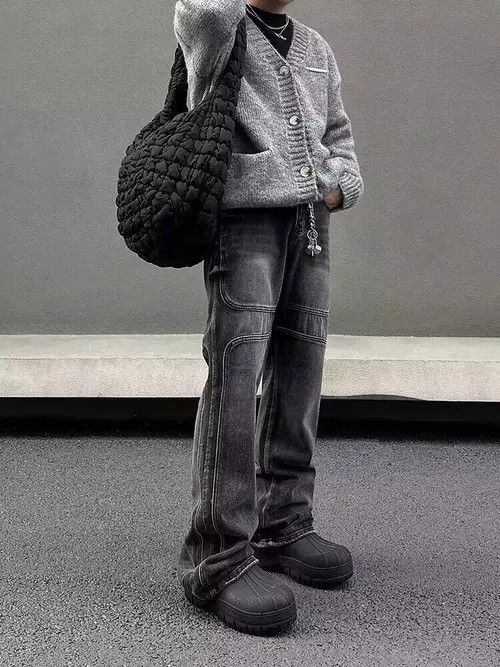 Japanese Brand × Jean Vintage washed distressed smoke gray bootcut jeans Size US 32 / EU 48 - 2 Thumbnail