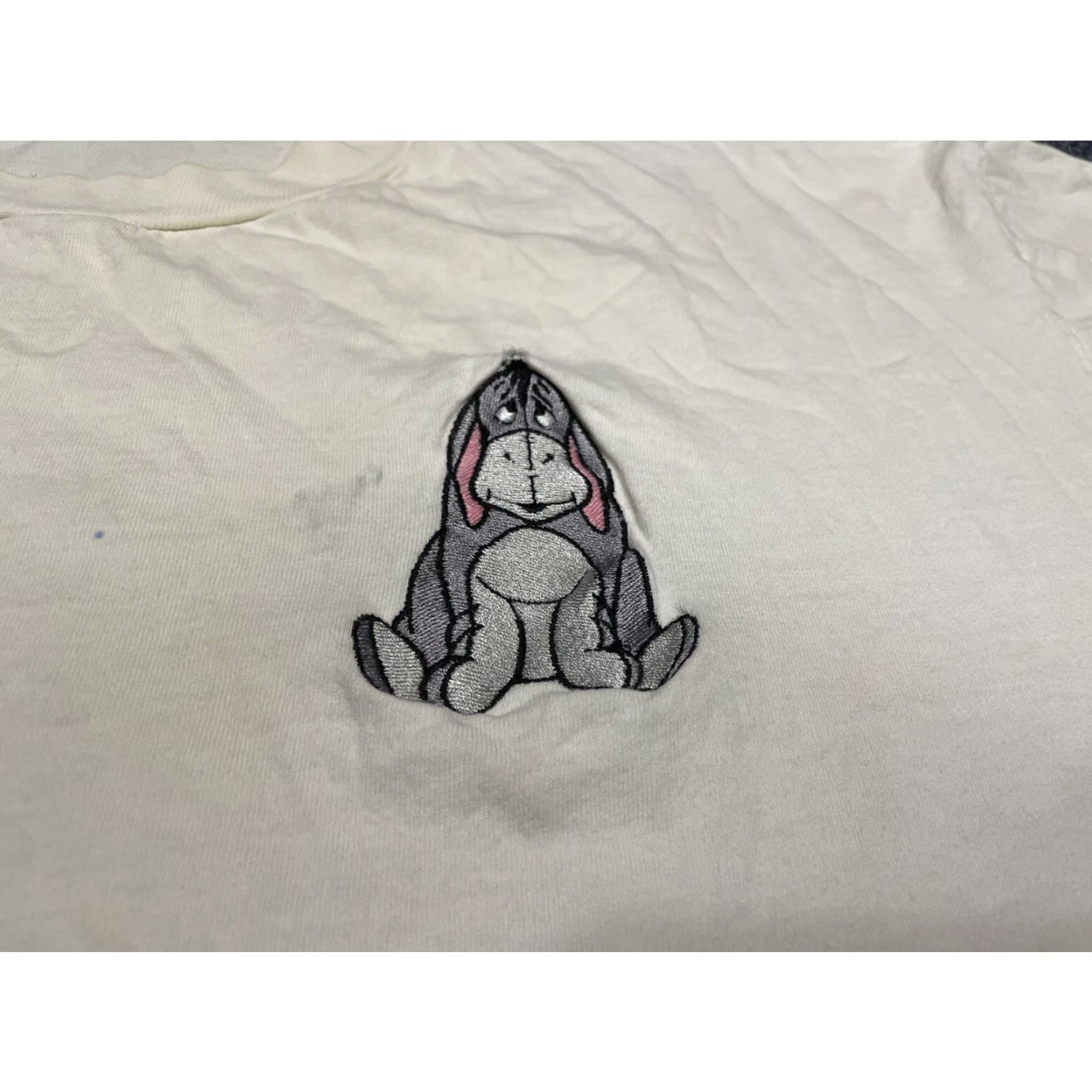 SAS VINTAGE Disney Eeyore Graphic T-Shirt XL Mens White Cotton 90s Disney Pooh G1 Size US L / EU 52-54 / 3 - 3 Thumbnail