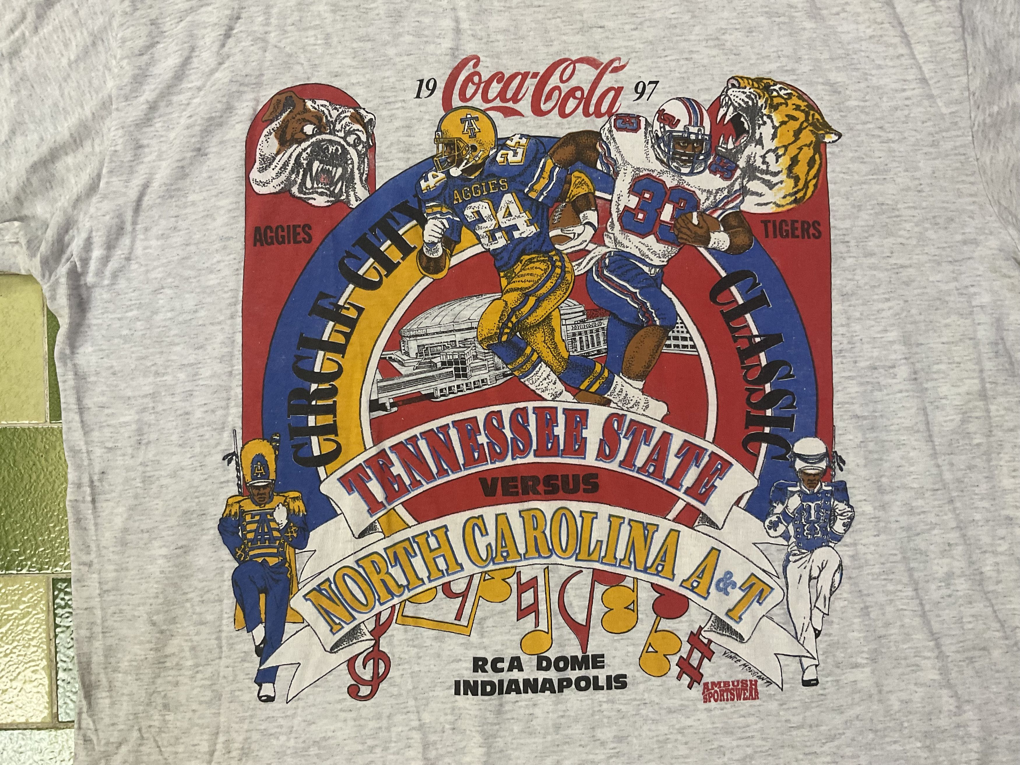 NFL Vintage 1997 Coca Cola St Tigers vs A&T Aggies T-Shirt Size US XXL / EU 58 / 5 - 2 Thumbnail