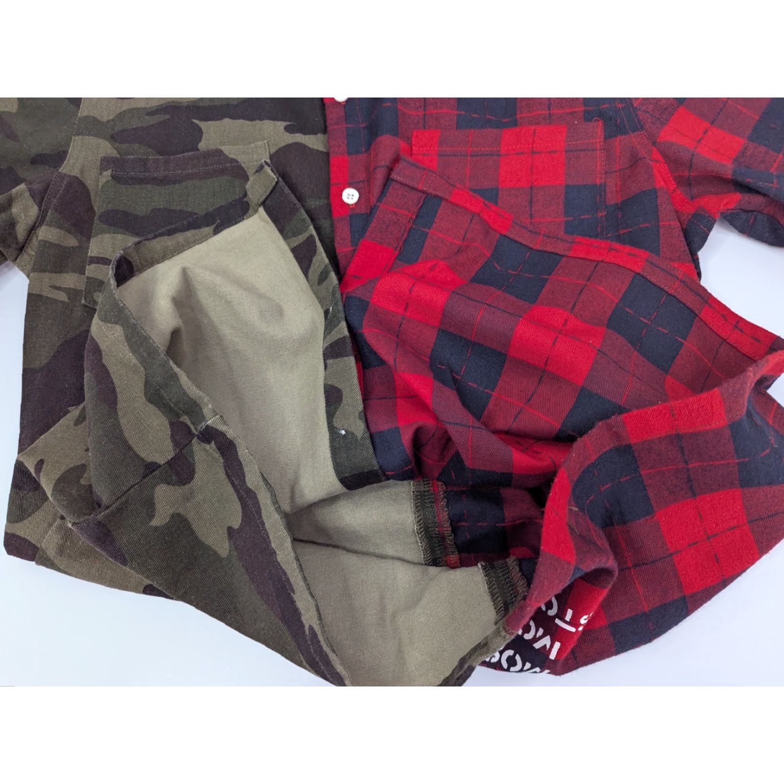 Vintage Civil Regime Shirt Men’s Medium The Rebel Tour Buffalo Plaid Camo Split Button Short Sleeve Shirt Size US M / EU 48-50 / 2 - 7 Thumbnail
