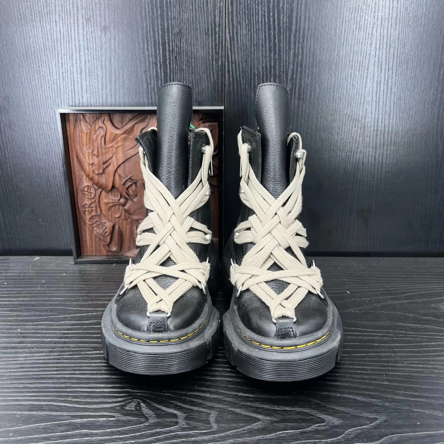 Dr. Martens Dr. Martens Black Buckle Strap 36 Boots Worn Once Size US 5 / IT 35 - 4 Thumbnail