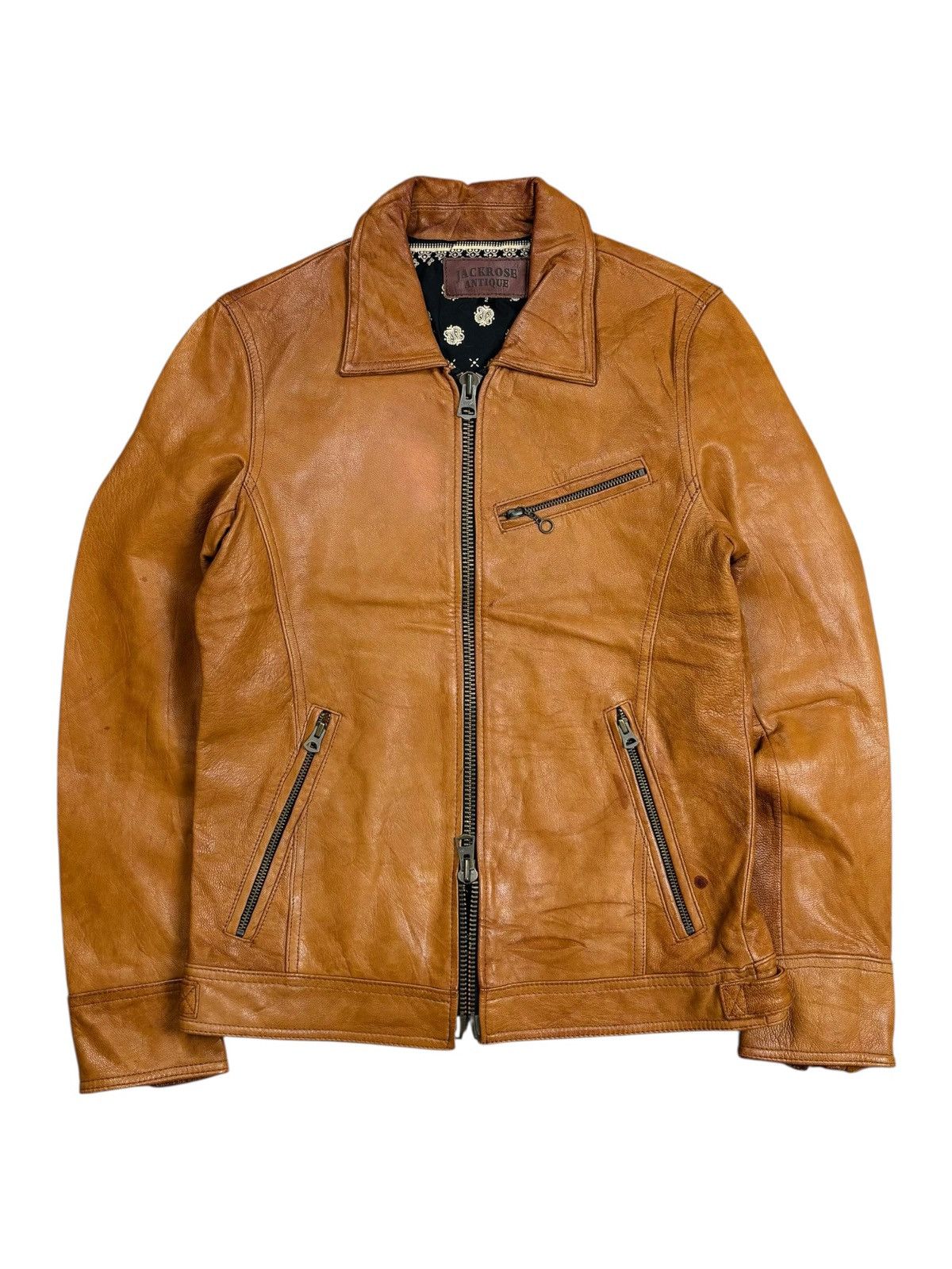 JACKROSE Archive Jackrose - Paisley Liner Biker Leather Jacket Size US M / EU 48-50 / 2 - 2 Thumbnail