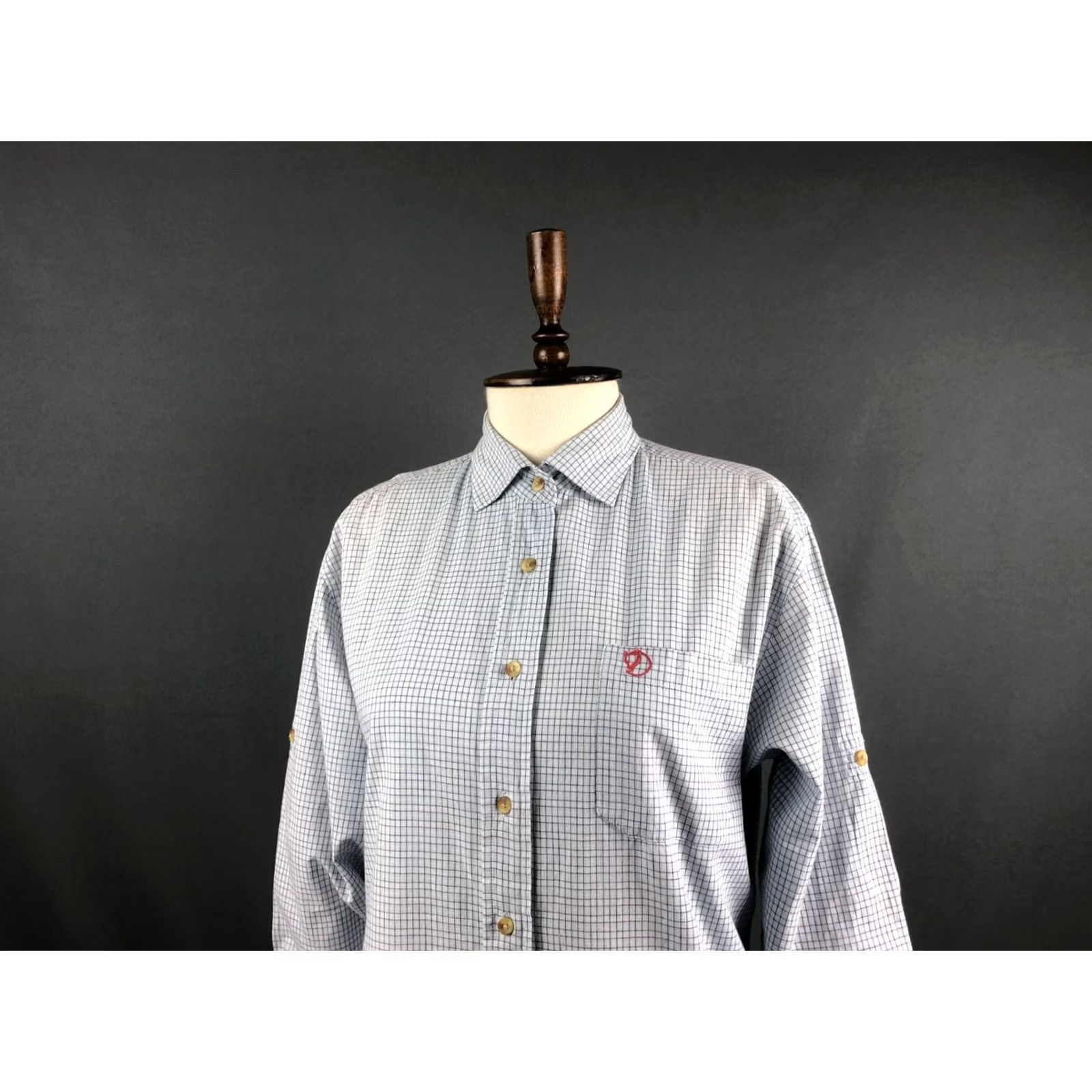 Vintage Fjallraven Shirt Womens M Blue Blouse Cotton Women Size Check Size M / US 6-8 / IT 42-44 - 4 Thumbnail
