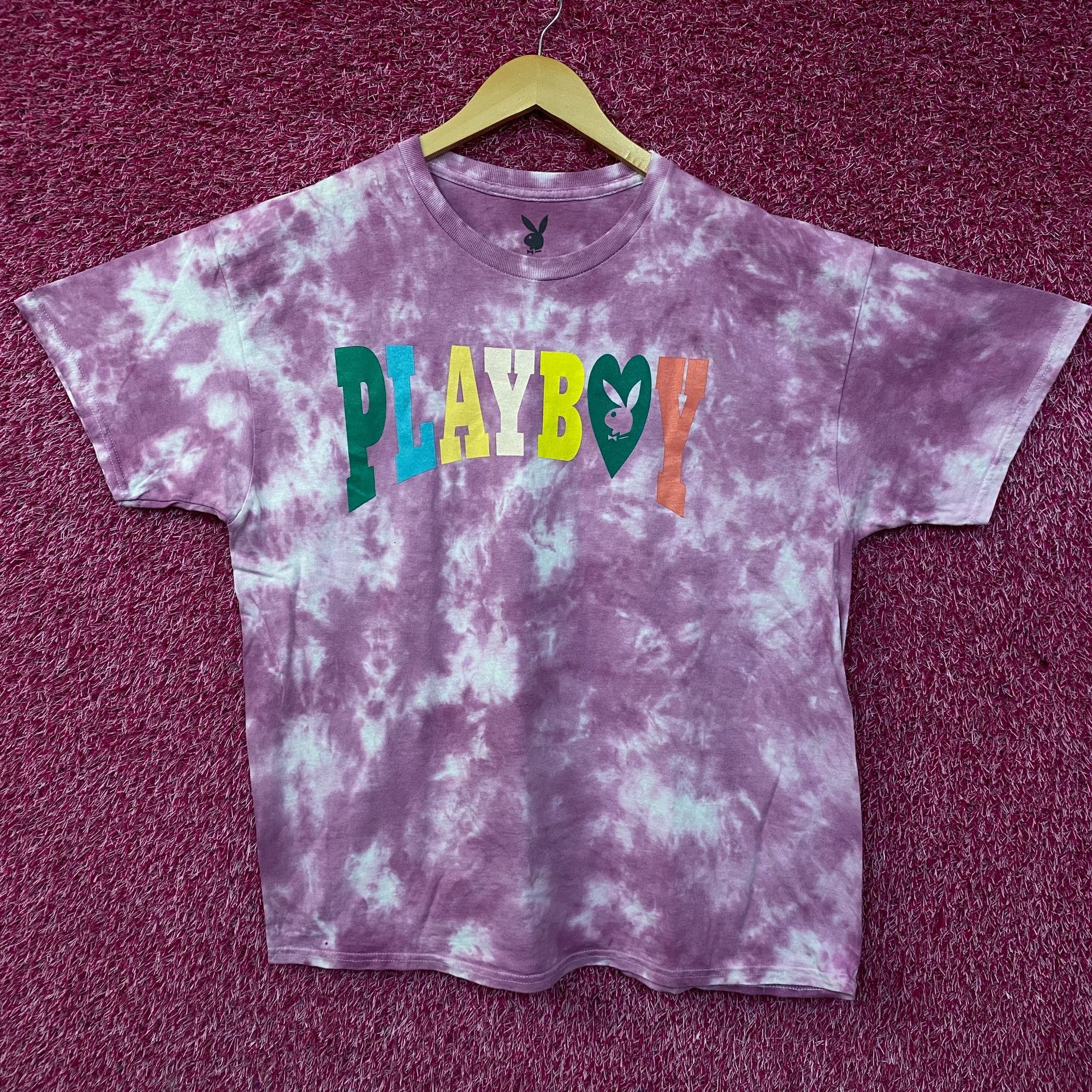 Playboy Playboy Colorful Arc Logo Tie-Dye Graphic T-Shirt XL Size US XL / EU 56 / 4 - 1 Thumbnail