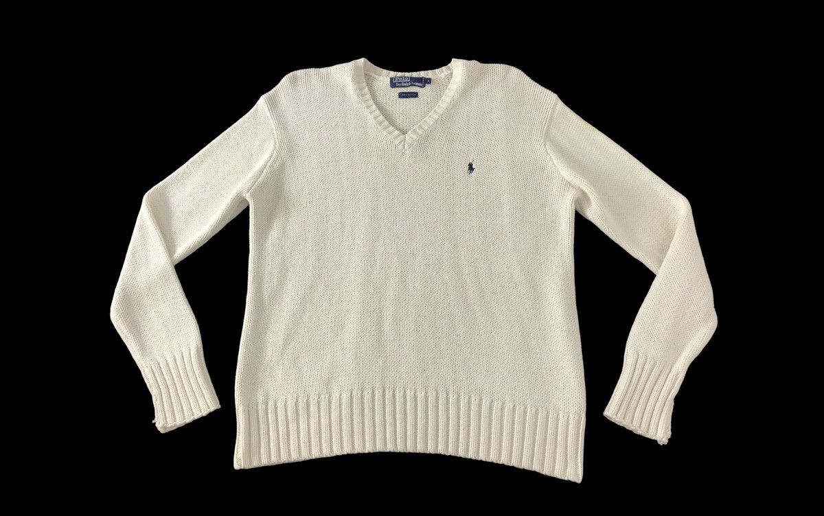 Polo Ralph Lauren Polo by Ralph Lauren V Neck Knit Sweater Embroidery Logo Size M / US 6-8 / IT 42-44 - 1 Thumbnail
