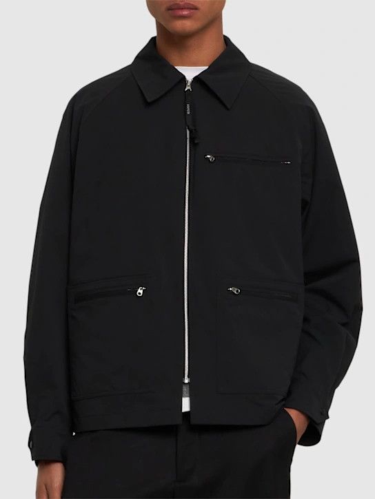 Aspesi o1lsvrm0425 Water-Repellent Poly Twill Jacket in Black Size US L / EU 52-54 / 3 - 3 Thumbnail