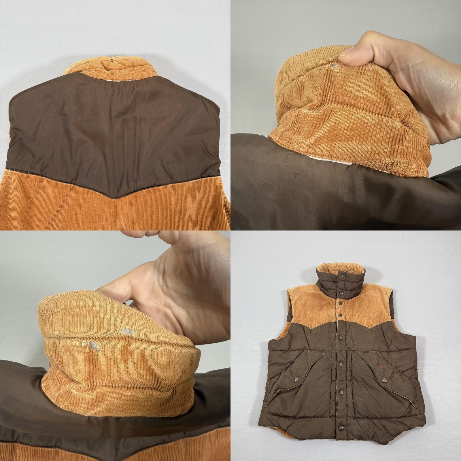 Ocean Pacific VINTAGE Ocean Pacific Vest Mens Small Brown Corduroy Reversible Puffer Snap OP Size US S / EU 44-46 / 1 - 8 Thumbnail