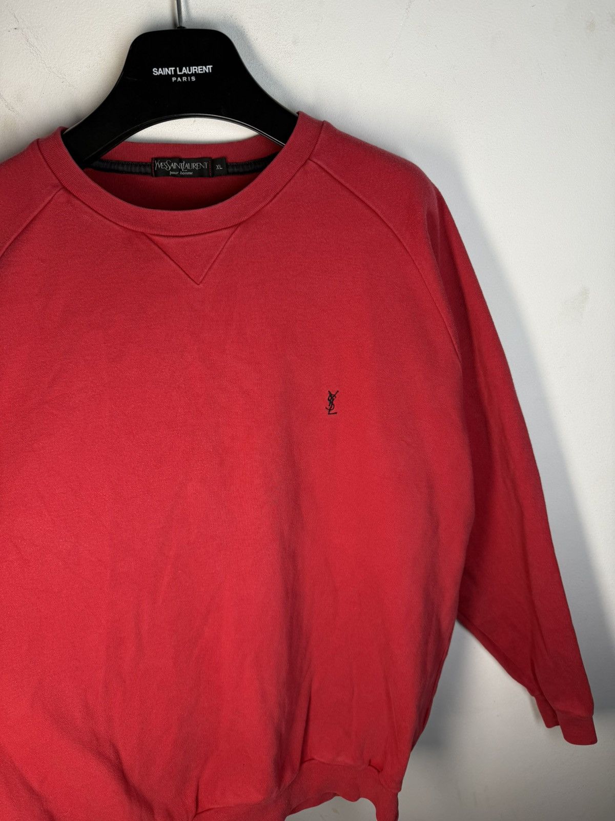 Yves Saint Laurent 90s YSL Sweatshirt Red Size US XL / EU 56 / 4 - 8 Thumbnail